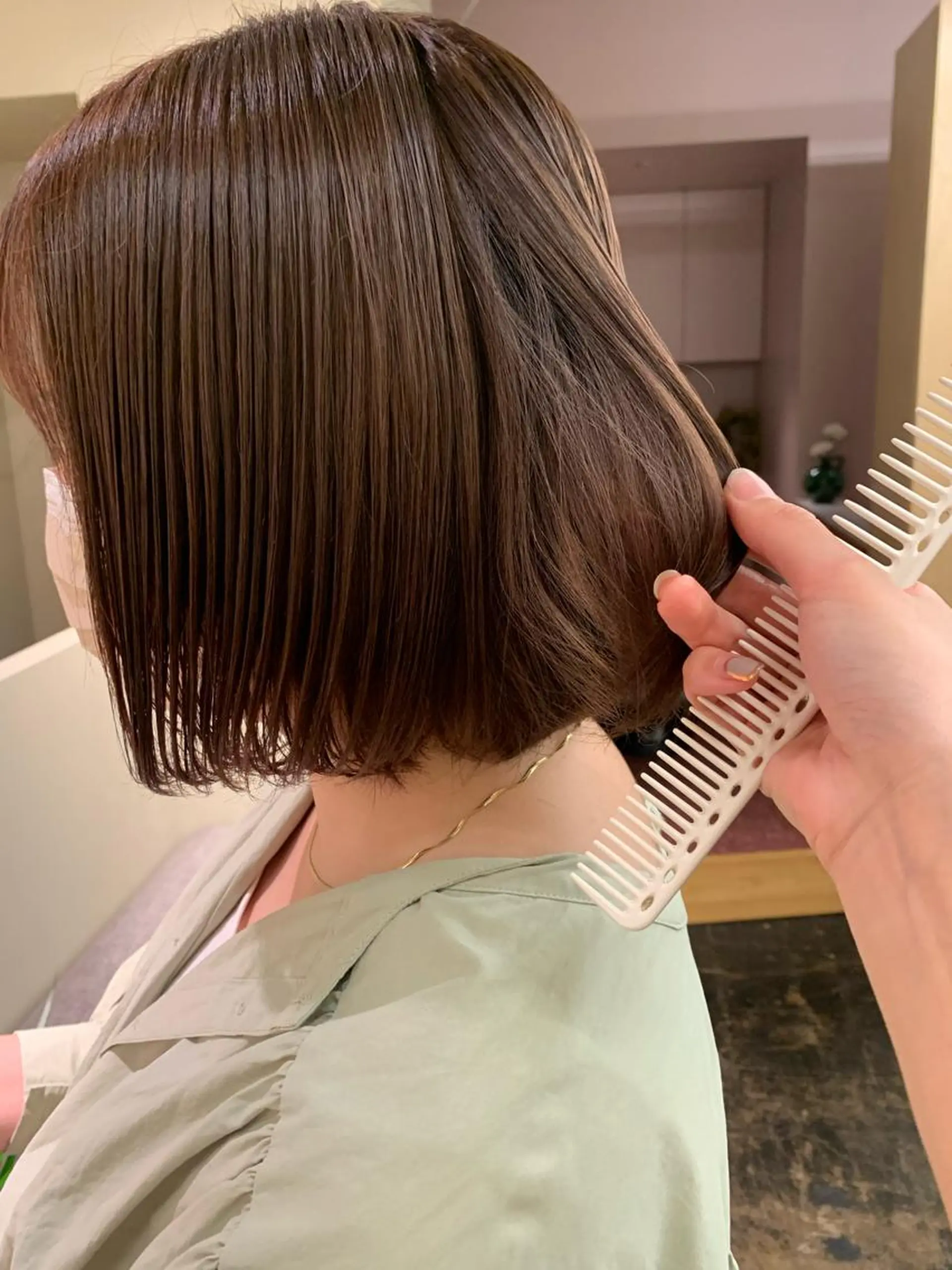 ミディアム カラー ベージュカラー ヘアカラー トリートメント yupi🐈‍⬛ レイヤー/パーマのヘアスタイル