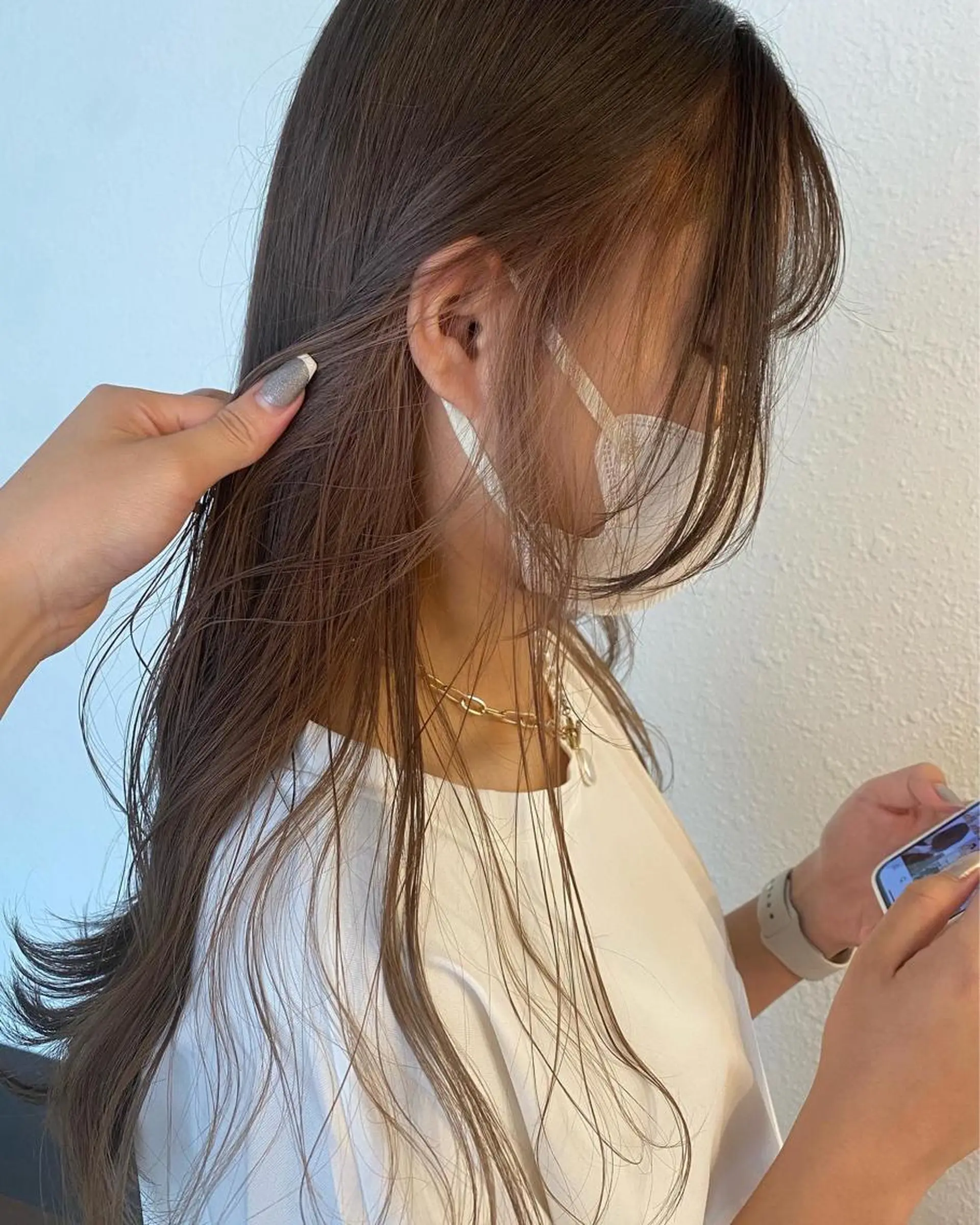 ロング ヘアカラー トリートメント ヘアセット 名駅/艶韓国風ヘア miyabiのヘアスタイル