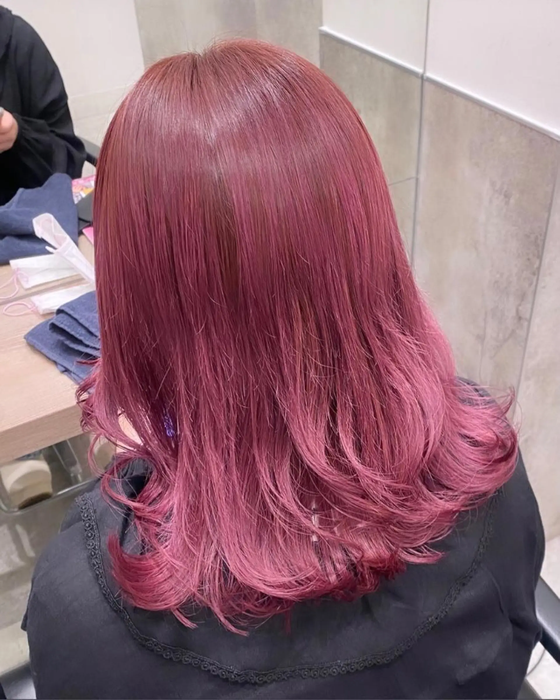 セミロング カラー 💗ガーリーヘア🎀 saki💗のヘアスタイル