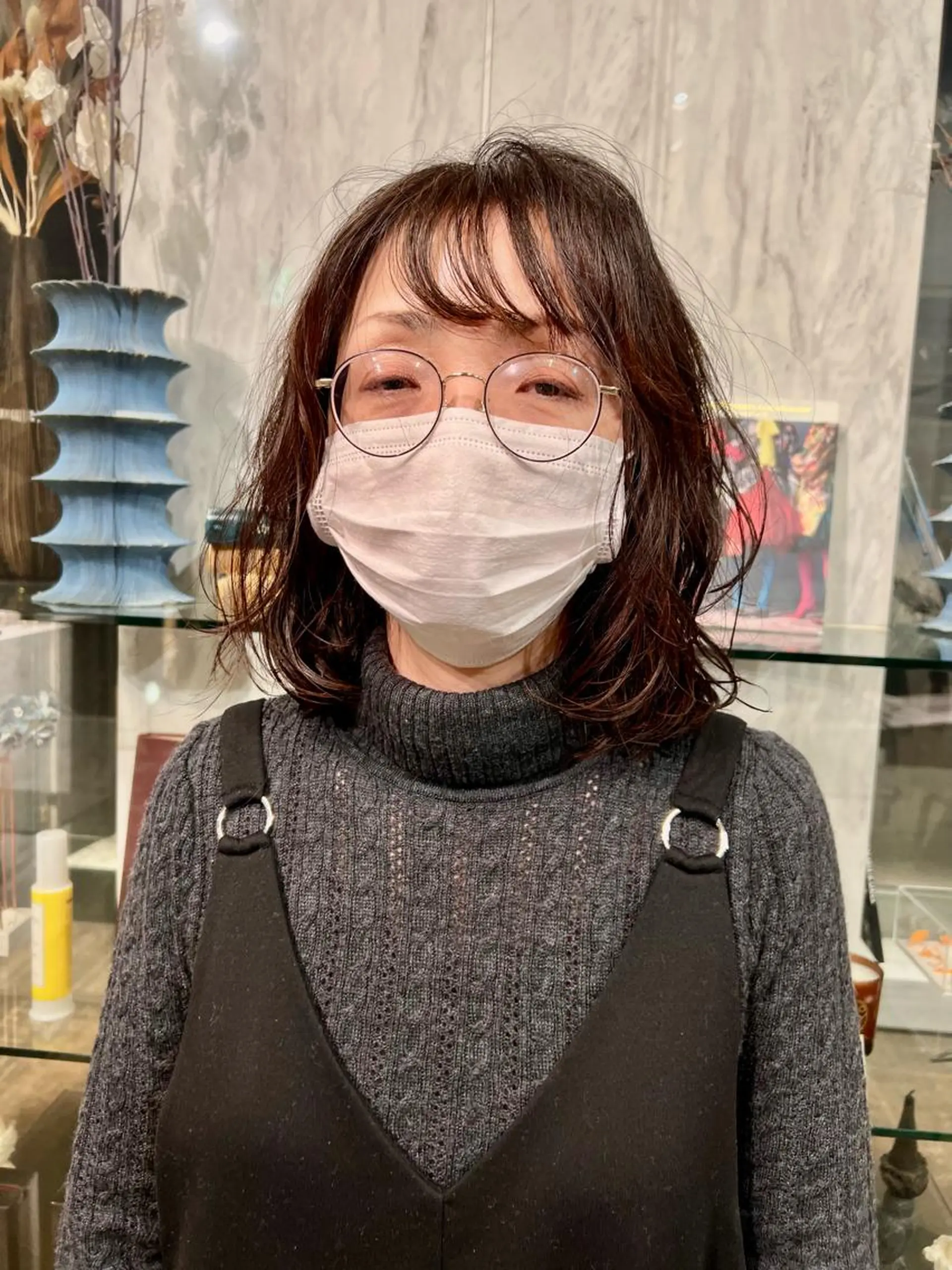 セミロング パーマ セミロングパーマ ROBBY所属・松井美樹/似合わせ ガーリー・韓国のヘアスタイル