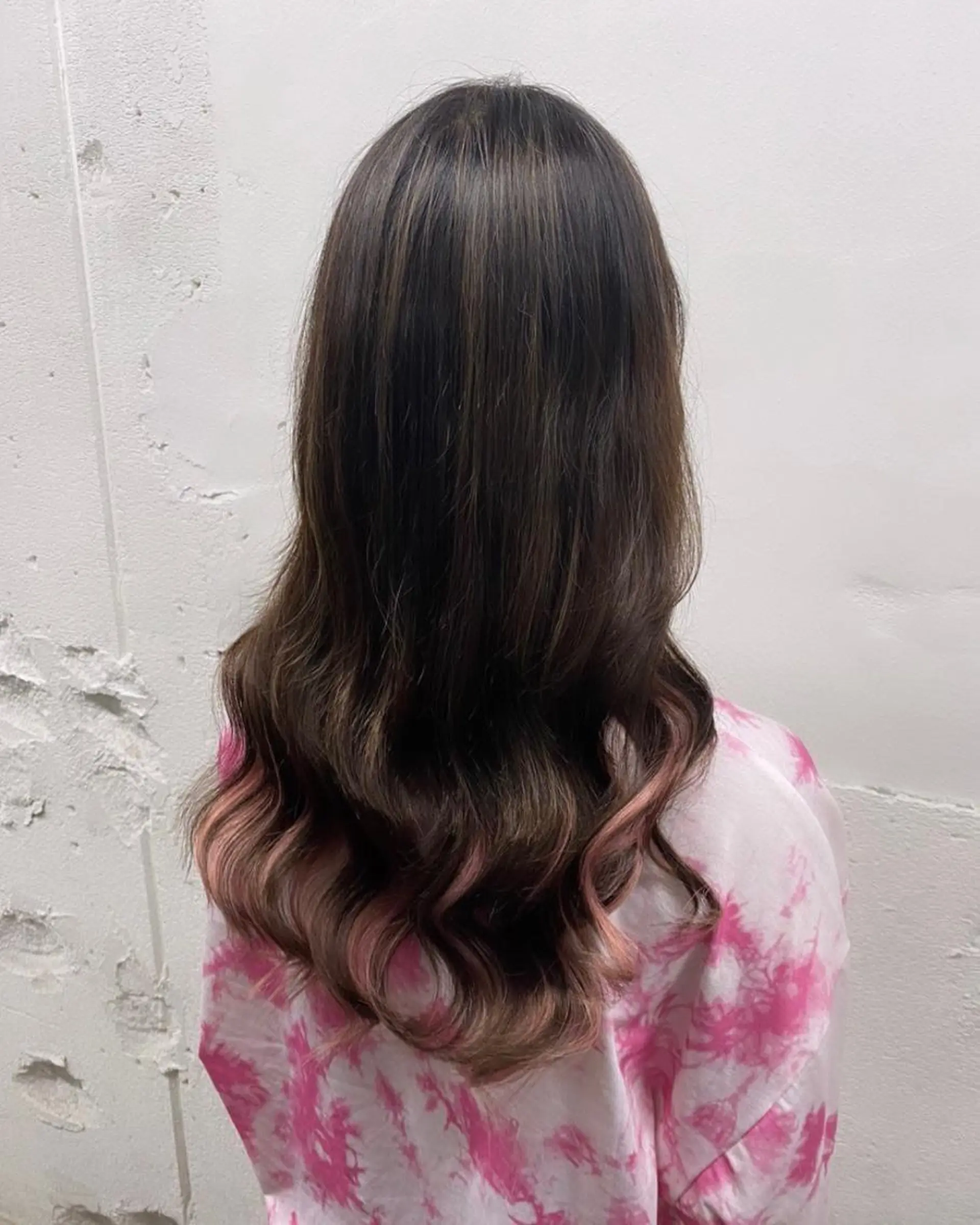 ミディアム カラー シールエクステ ダブルカラー ハイライトカラー ハイトーンカラー エクステ シールエクステの女神 🍑Momo🍑のヘアスタイル