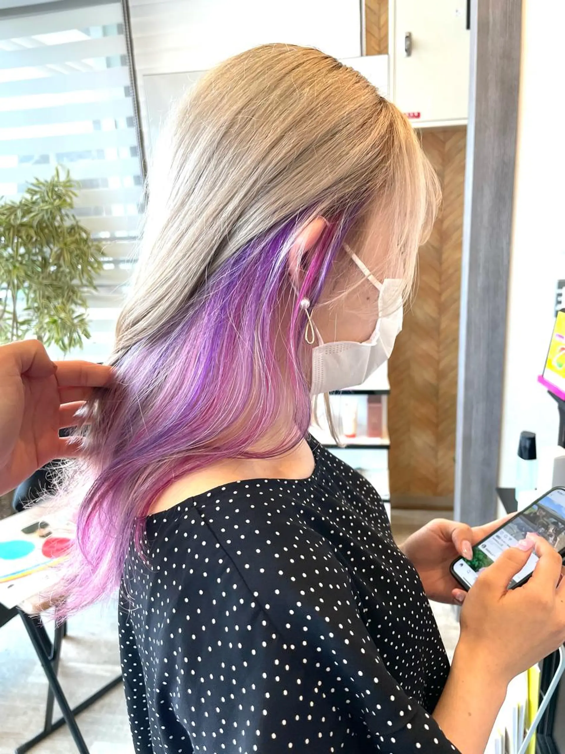 セミロング カラー ヘアカラー 田中   麗彩也のヘアスタイル