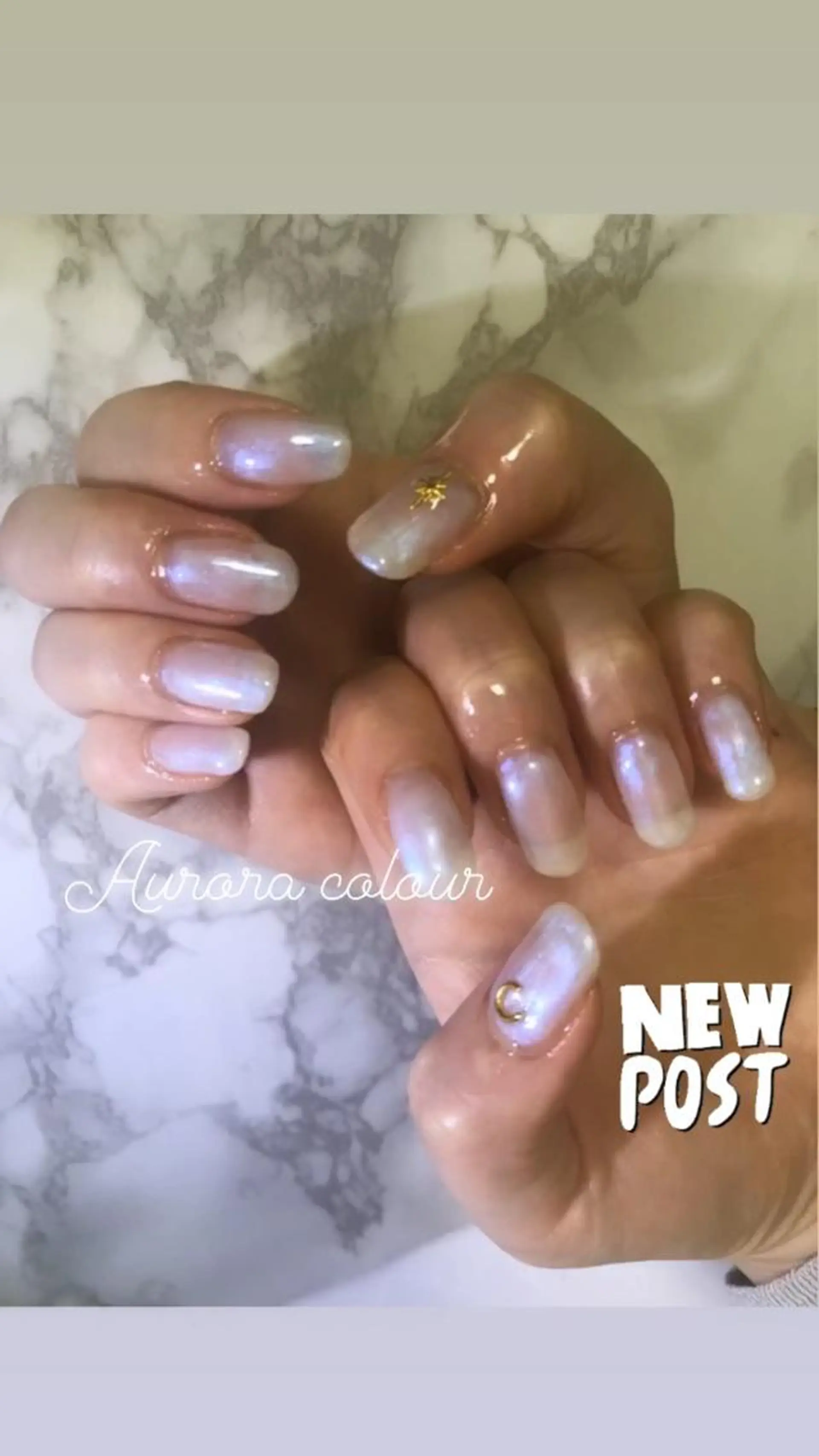 ネイル オーロラネイル 夏ネイル nanamin nail所属・眉サロン KE. 船橋日大前駅徒歩1分の眉毛・アイブロウイメージ