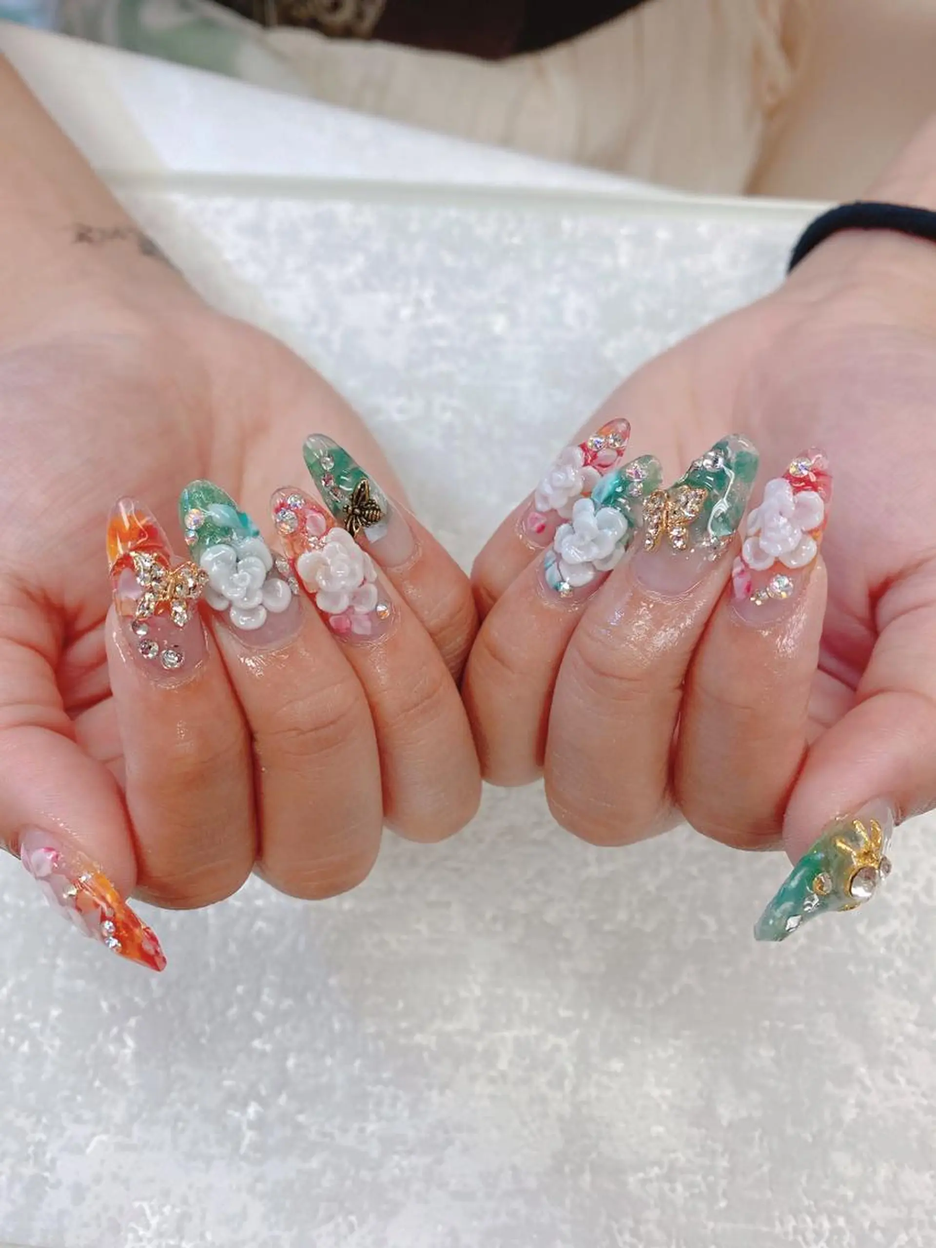 ミディアム ハンドネイル JNA認定講師🌸 RIEのネイルデザイン