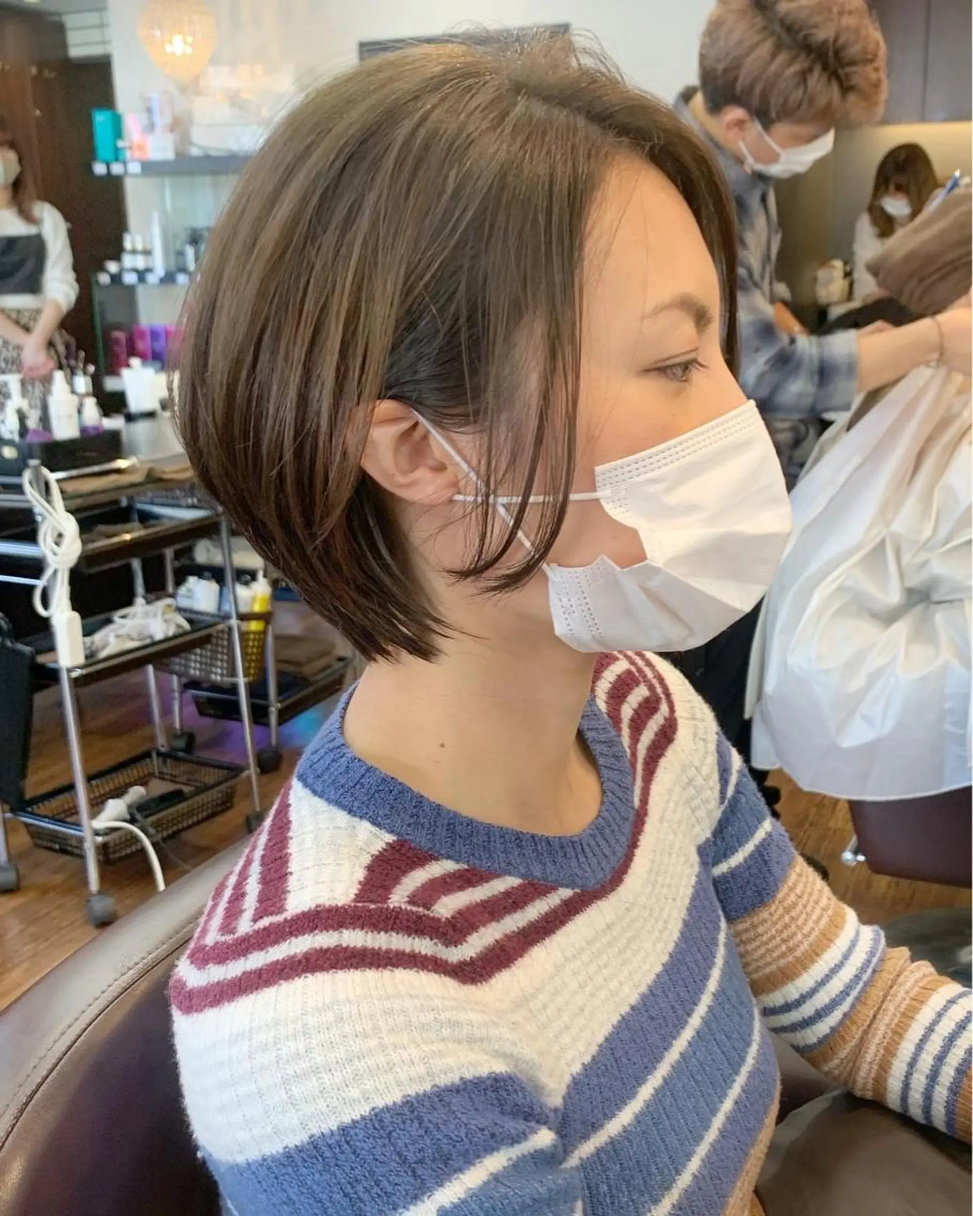 ショート カラー 縮毛矯正/ショート/ レイヤー/畑中正敏のヘアスタイル