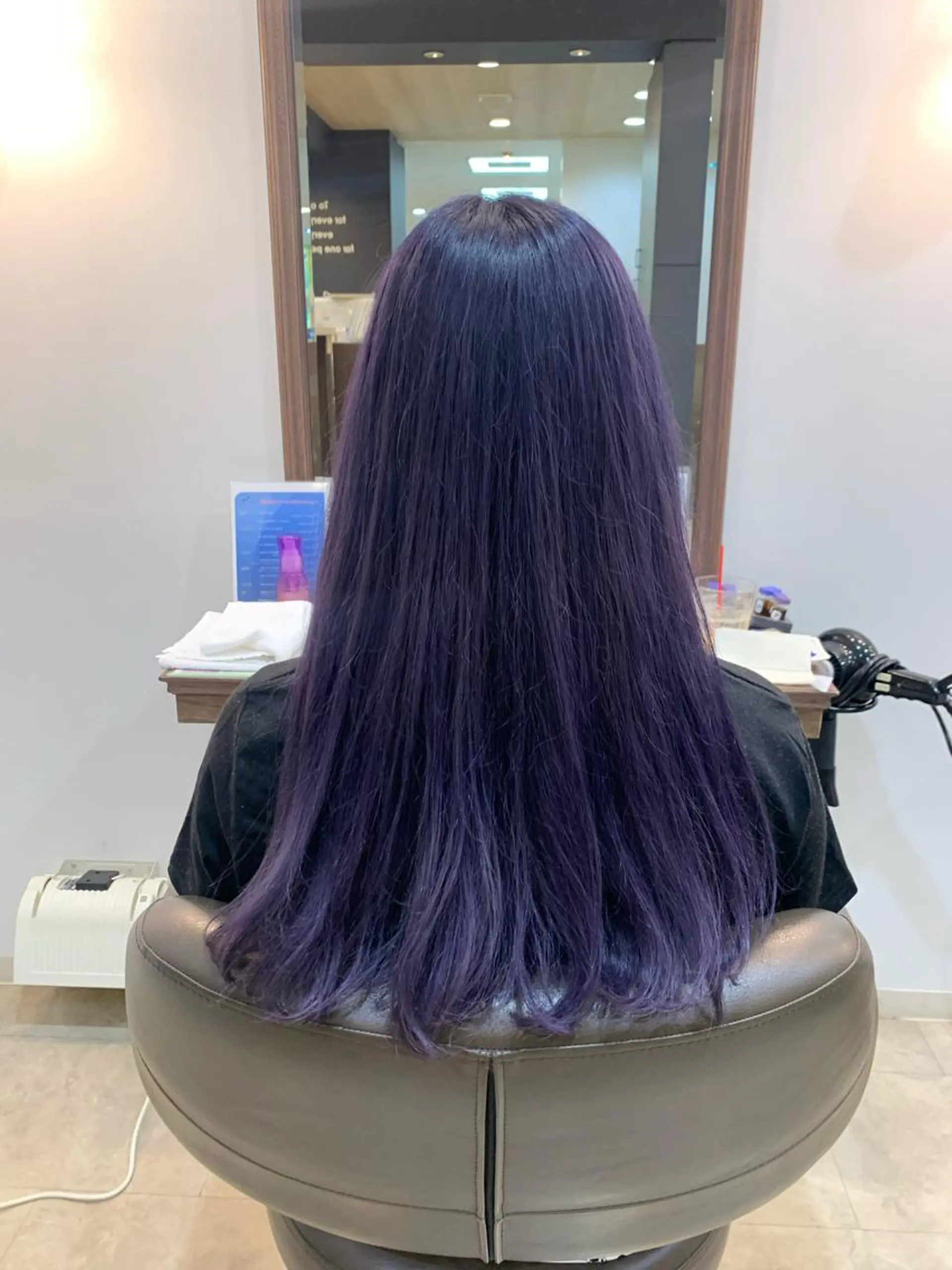 ロング カラー ヘアアレンジ ブルーカラー ブルーパープル パープルカラー ecru🕊️堀内 眞帆のヘアスタイル