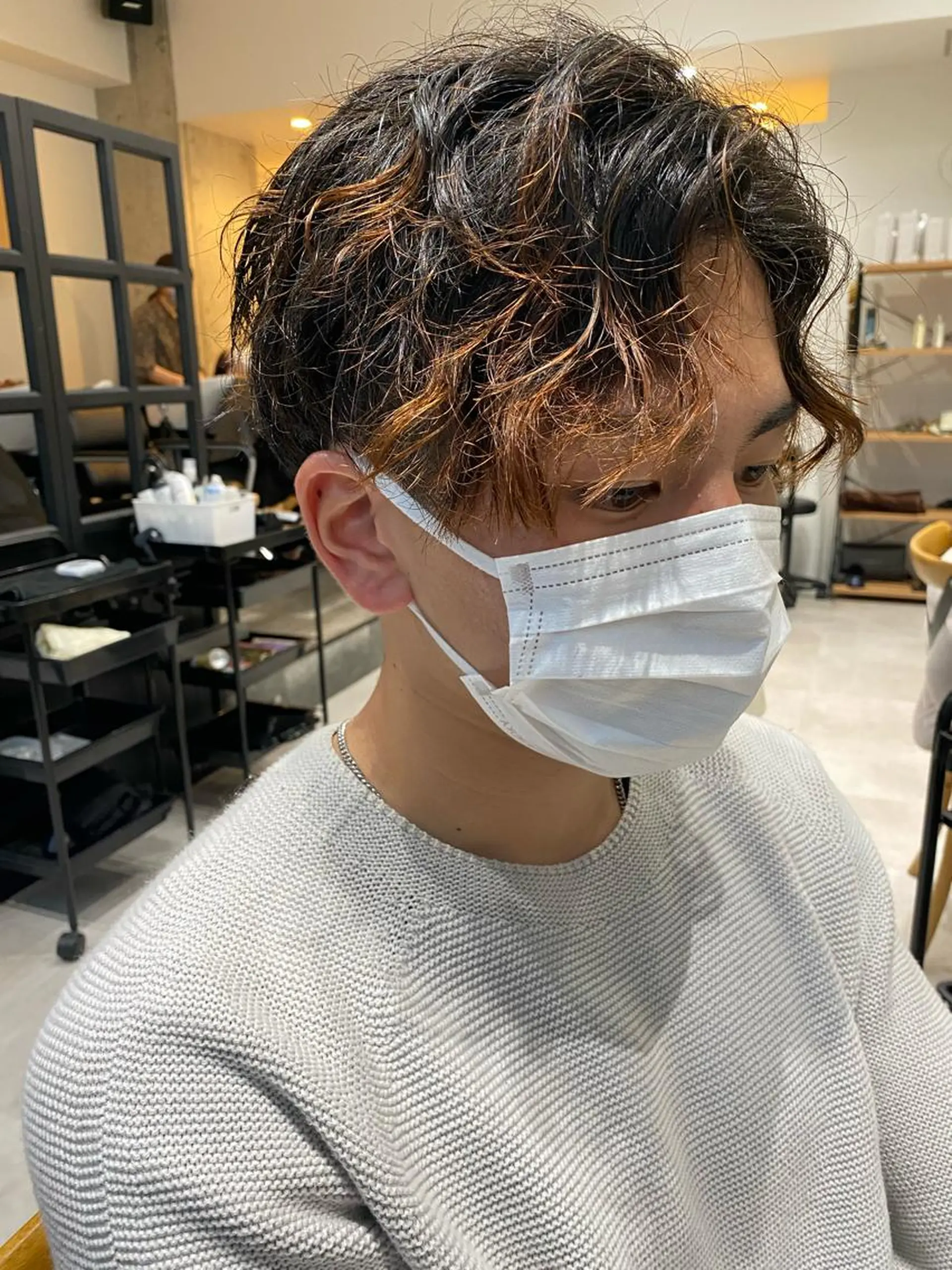 ミディアム パーマ カット パーマ トリートメント Dxxxx III所属・女性目線の大人 メンズ*Ayakaのヘアスタイル