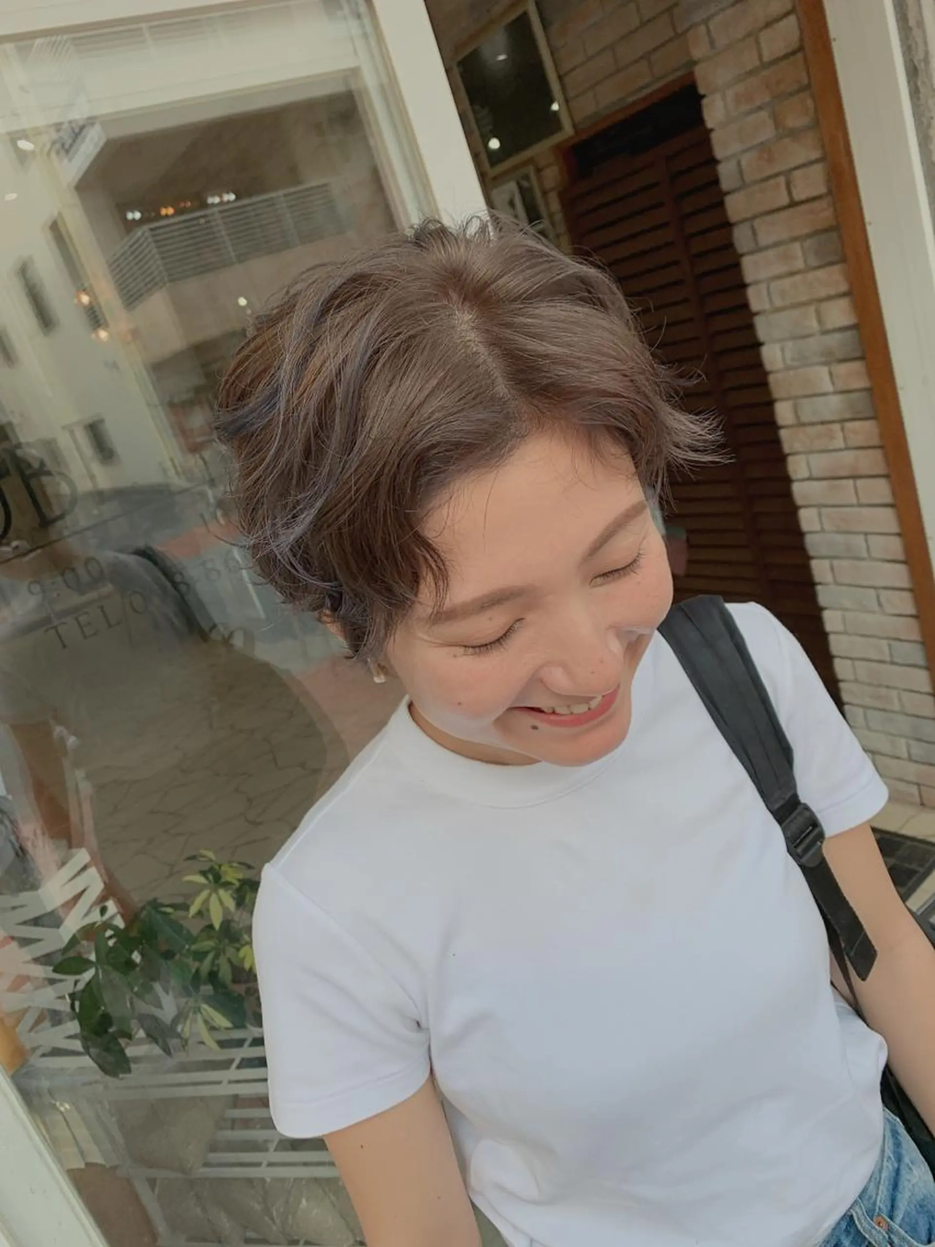 ショート カラー ヘアアレンジ アッシュ ラベンダーカラー ラベンダーアッシュ ショートヘア ヘアカラー トリートメント VIM hairおもろまち店のヘアスタイル