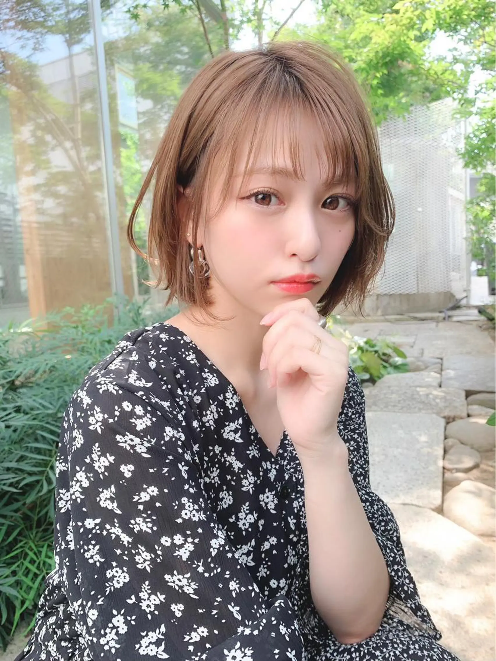 ショート カラー ヘアアレンジ 髪質改善 小顔カット トリートメント 【赤み消しカラー】 中野浩太のヘアスタイル