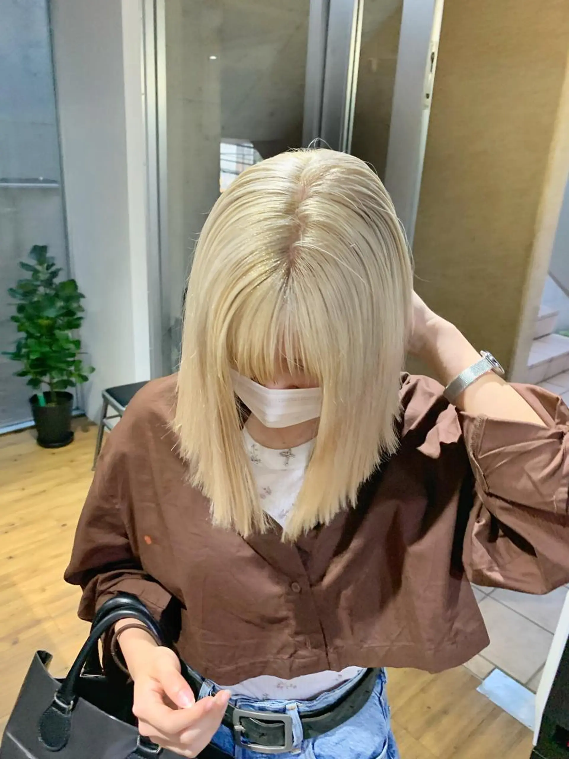 ミディアム ハイトーンNo.1✨ パーマ✨イマイタツヤのヘアスタイル