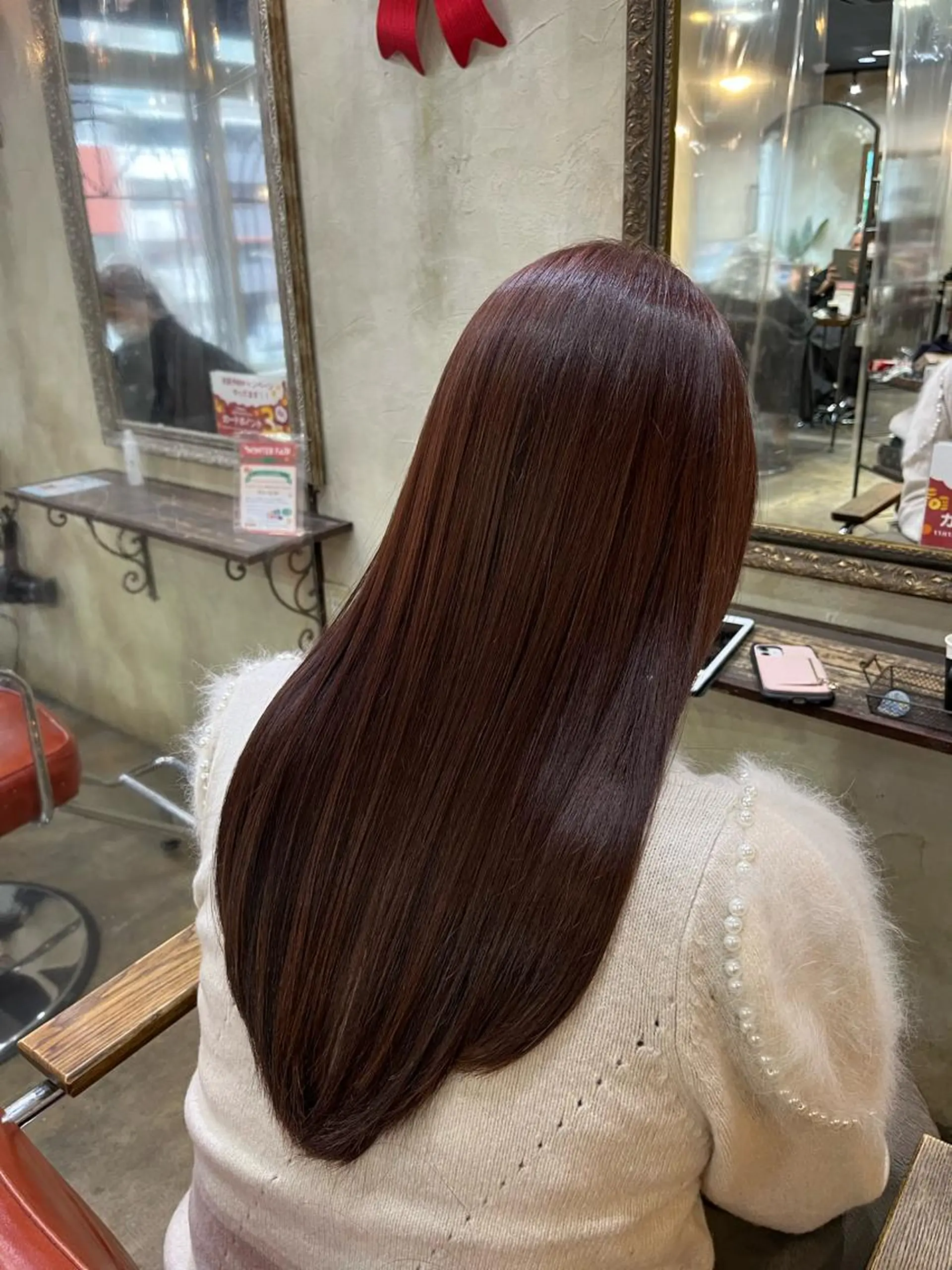 ロング カラー パーマ ヘアアレンジ メンズ キッズ ネイル マツエク・マツパ アイブロウ カット ヘアカラー トリートメント 髪質改善✨ハツメイ オグ✂️のヘアスタイル