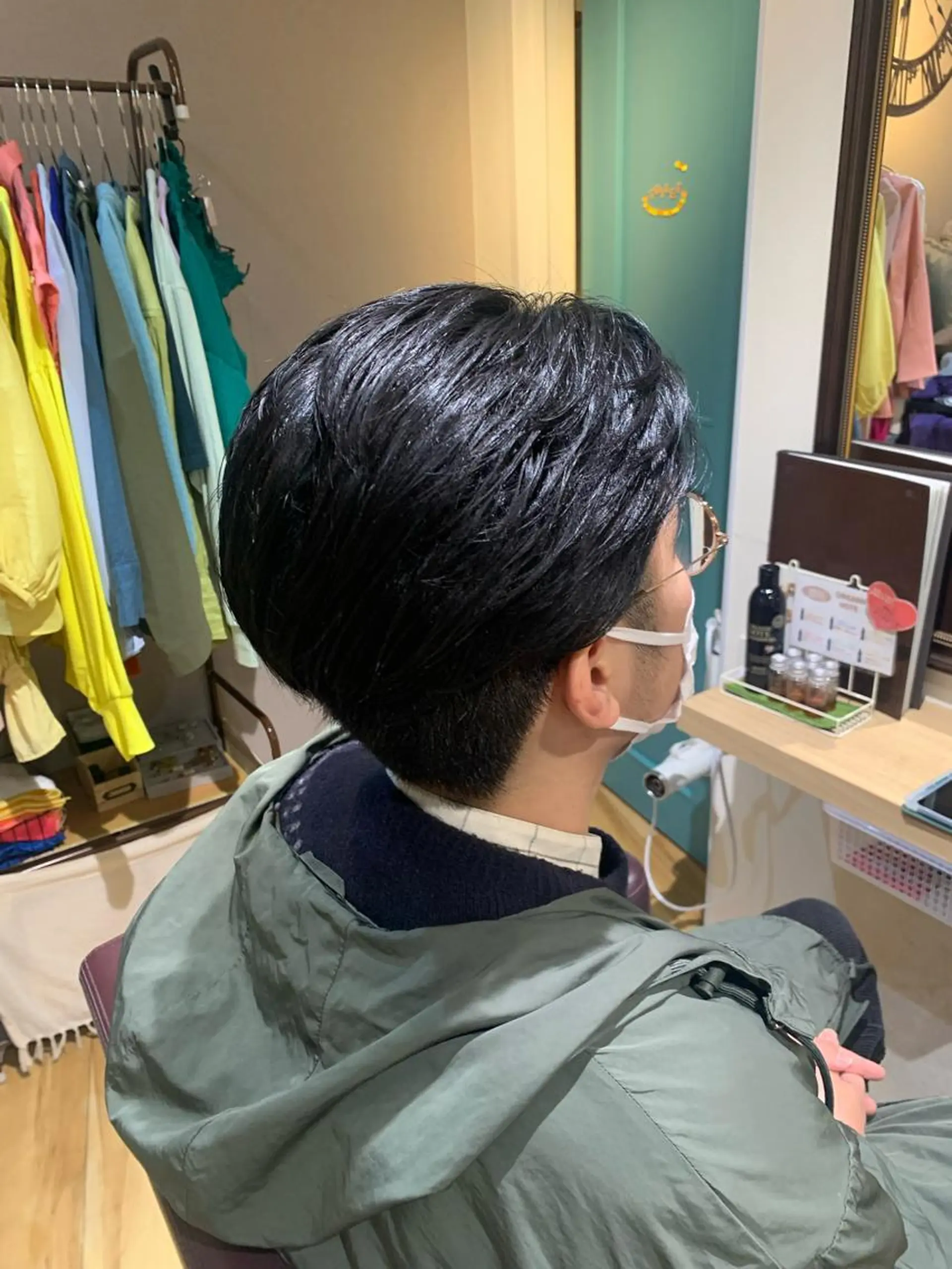 ショート カラー パーマ ヘアアレンジ メンズ ネイル アイブロウ テラコッタ 眉カラー ショートヘア ショートネイル ストレートパーマ ORGA所属・飯塚 朋代のヘアスタイル