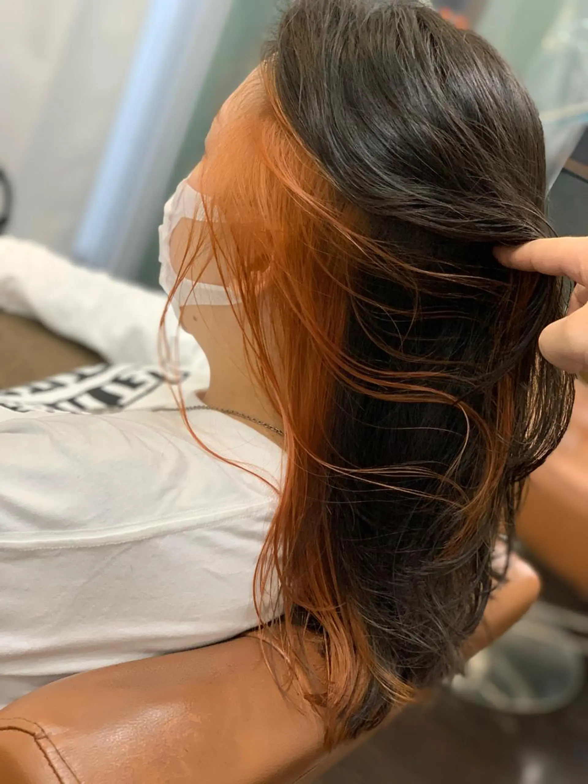 ミディアム カット ヘアカラー トリートメント ブリーチ毛に縮毛矯正 ✨カラー✨山田 正幸のヘアスタイル