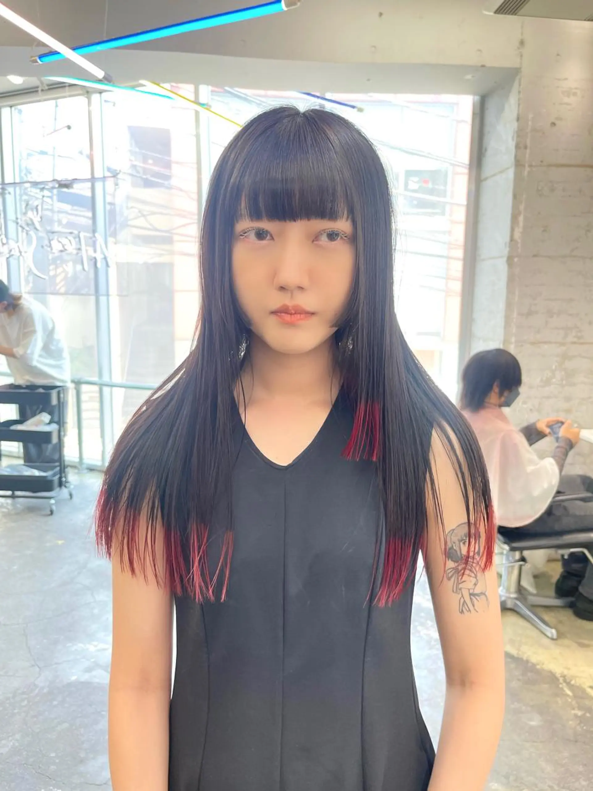 セミロング カラー レイヤーカットとハイ トーン/HIROKIのヘアスタイル