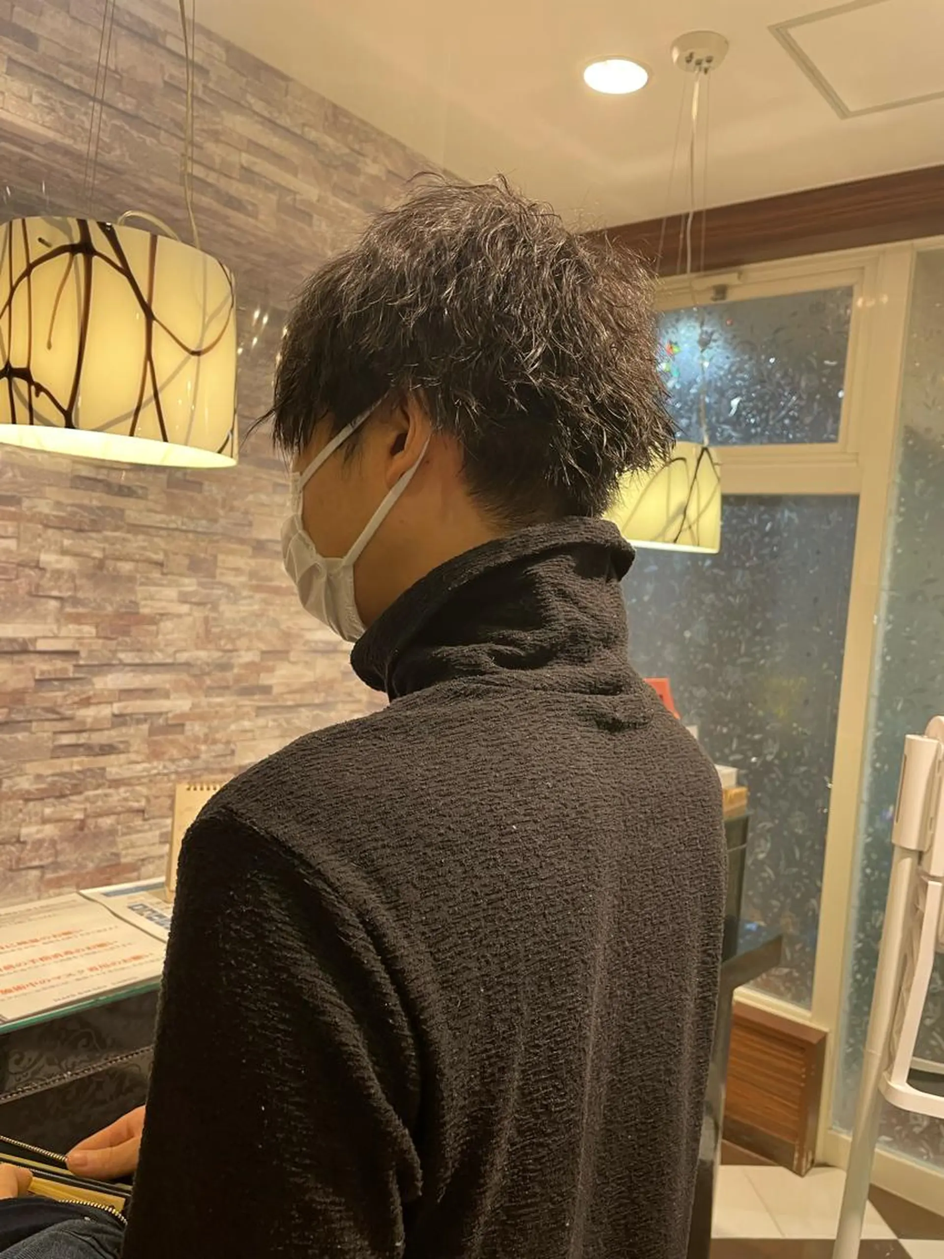 ショート パーマ メンズ カット パーマ 佐々木 麻純のヘアスタイル