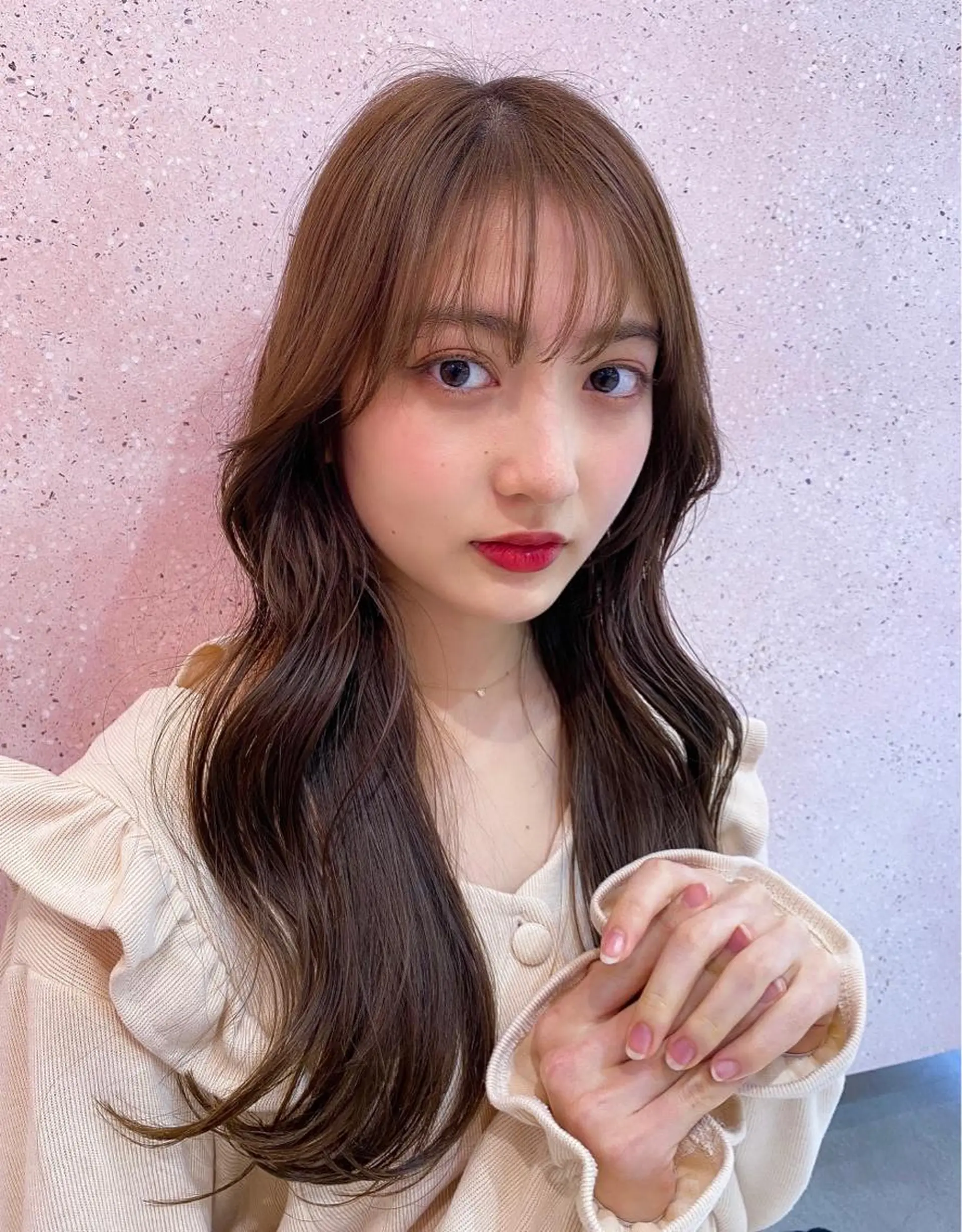 セミロング カラー シールエクステ セミロングパーマ バレイヤージュ ブリーチ ケアブリーチ カット トリートメント 新宿/韓国風レイヤー 髪質改善/渋谷直樹のヘアスタイル