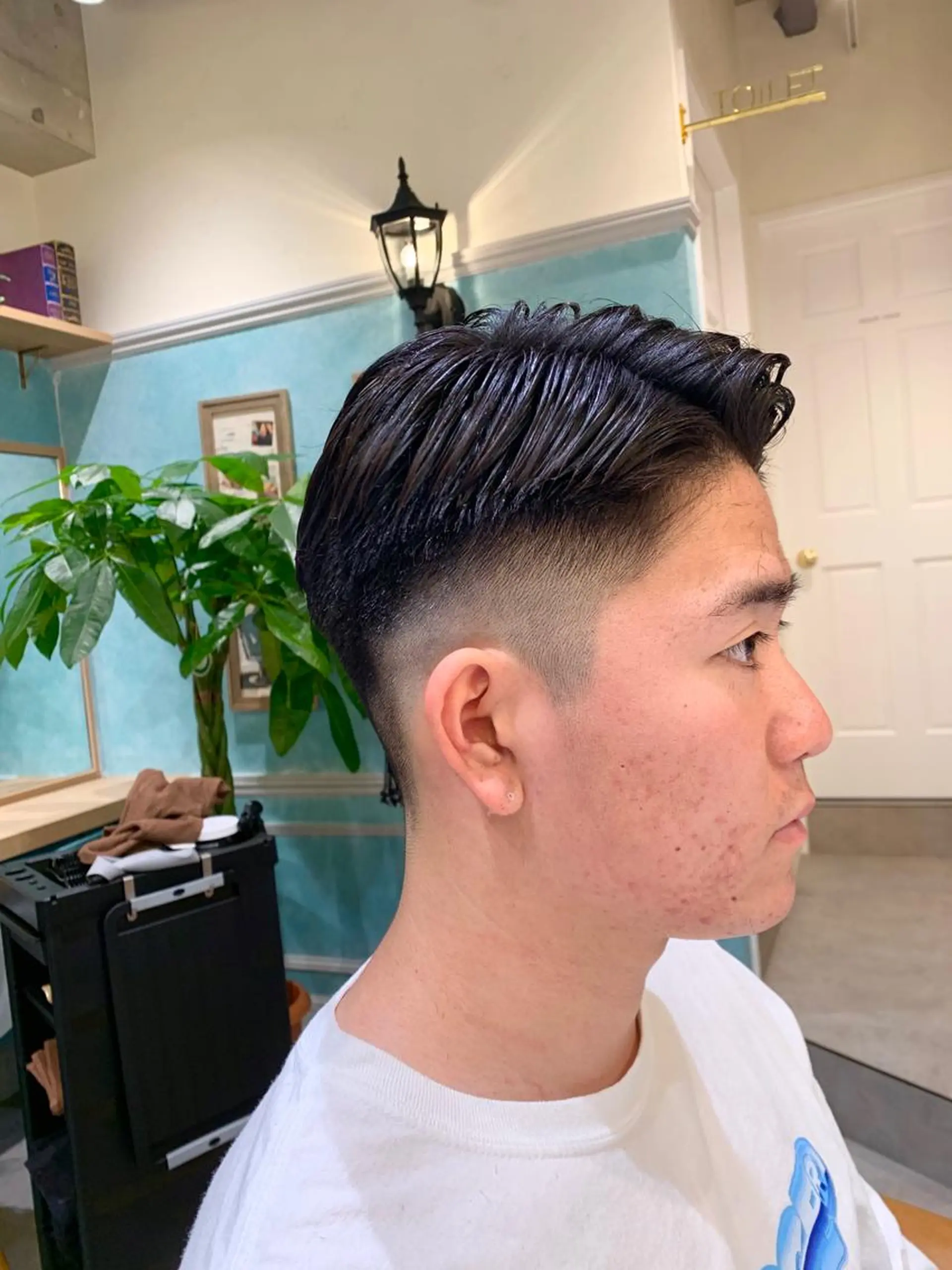 メンズ フェードカット スキンフェード ショート/縮毛矯正 紺野紘三のヘアスタイル