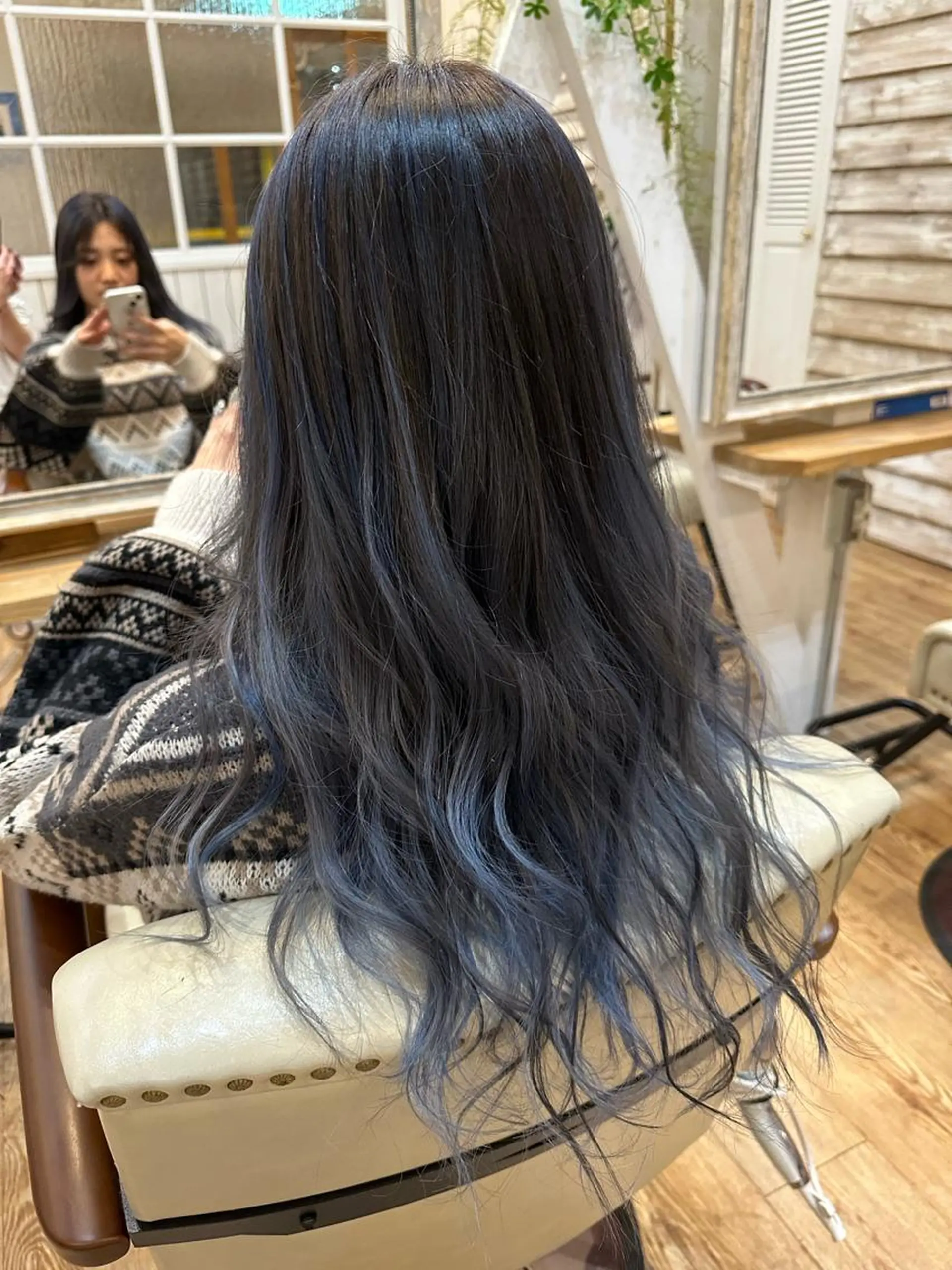 カラー バレイヤージュ ハイライトカラー ボブ、レイヤー、 ハイトーン、古淵のヘアスタイル