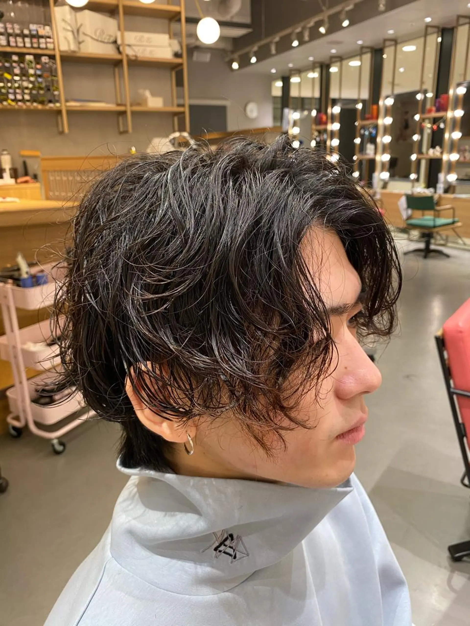 ショート パーマ メンズ カット パーマ unopulir Vamos店所属・梅田茶屋町メンズ 専門美容師 山元一平のヘアスタイル