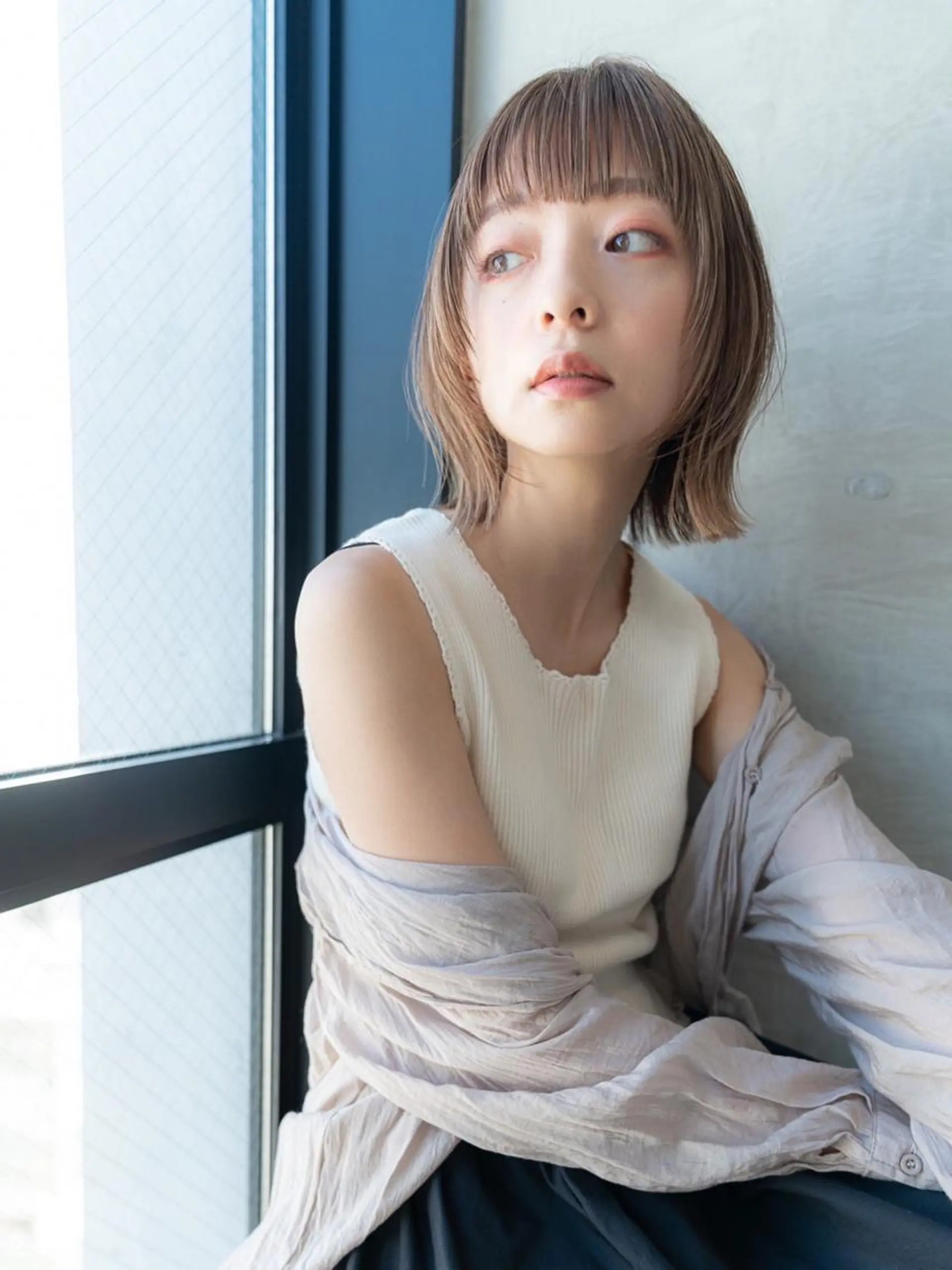 ミディアム カラー 韓国レイヤー🇰🇷 韓国研修◎渋谷カイトのヘアスタイル