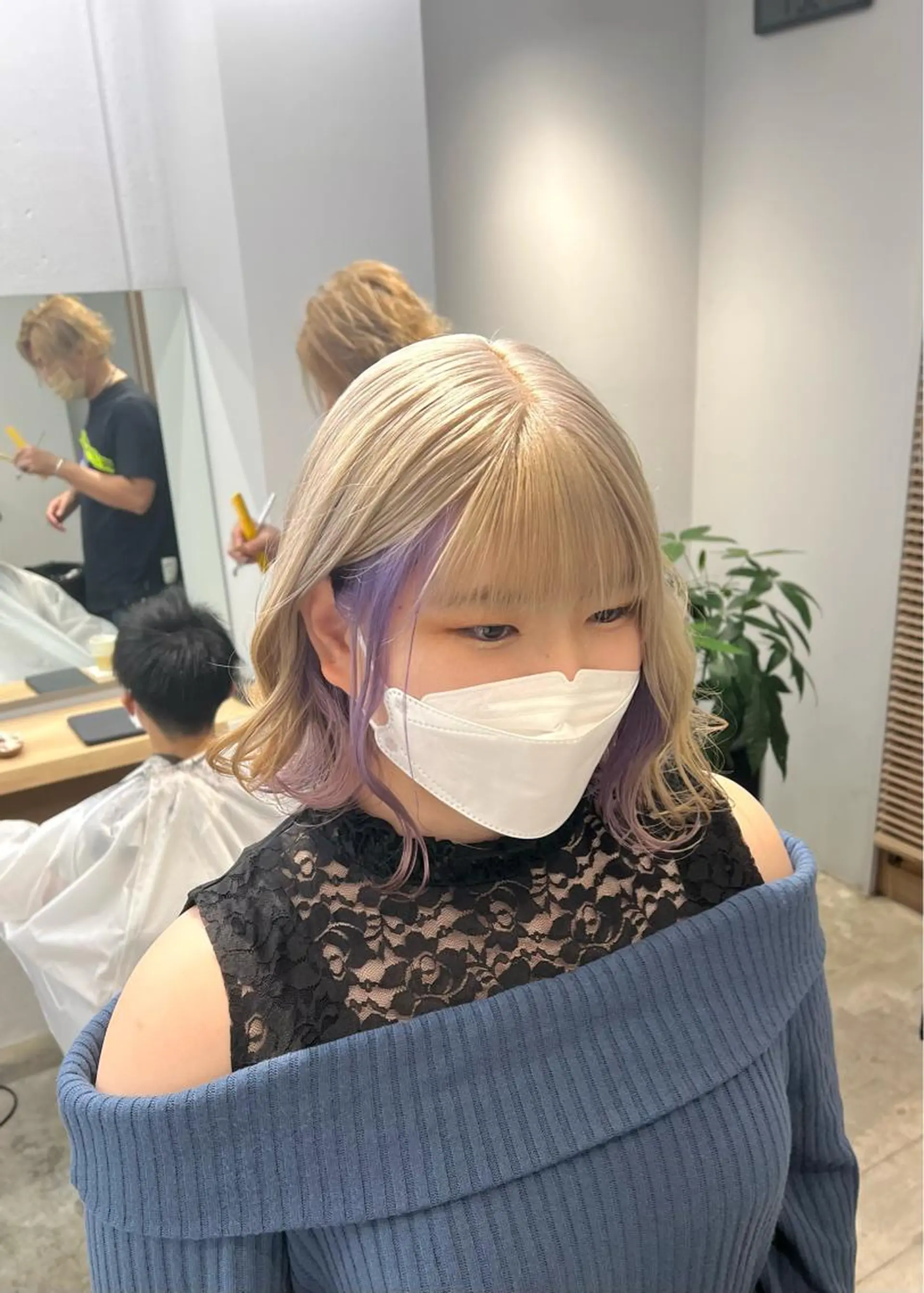 ショート SALOWIN柏Suite所属・ブリーチ毛の縮毛矯正 ハイトーン/岡本智樹のヘアスタイル