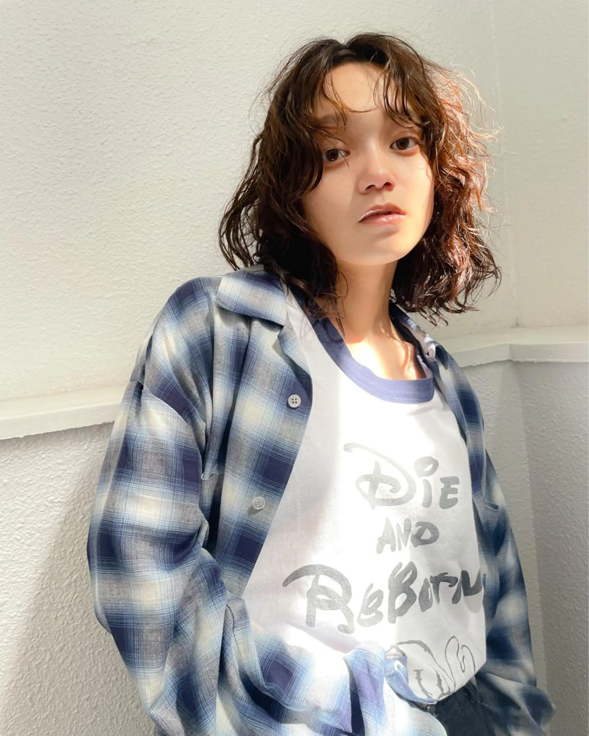 ミディアム パーマ パーマ/レイヤー 岩山丈一郎のヘアスタイル