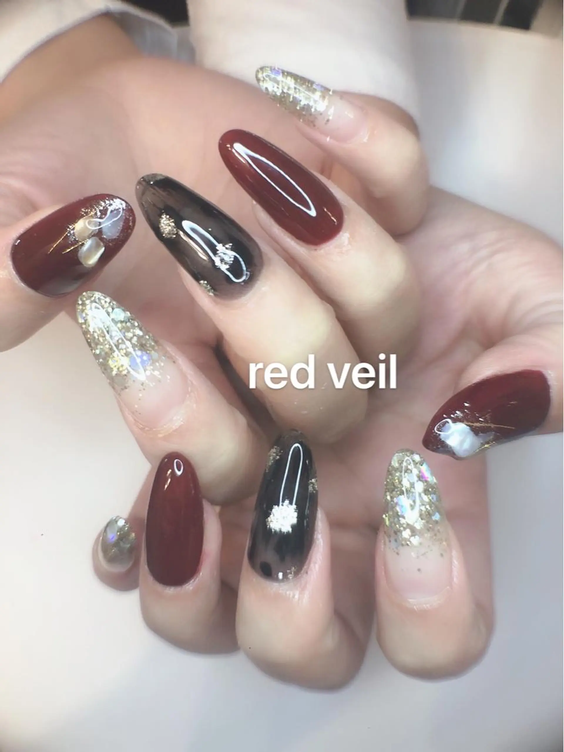 セミロング ネイル ハンドネイル 長さ出し専門 nynaのネイルデザイン