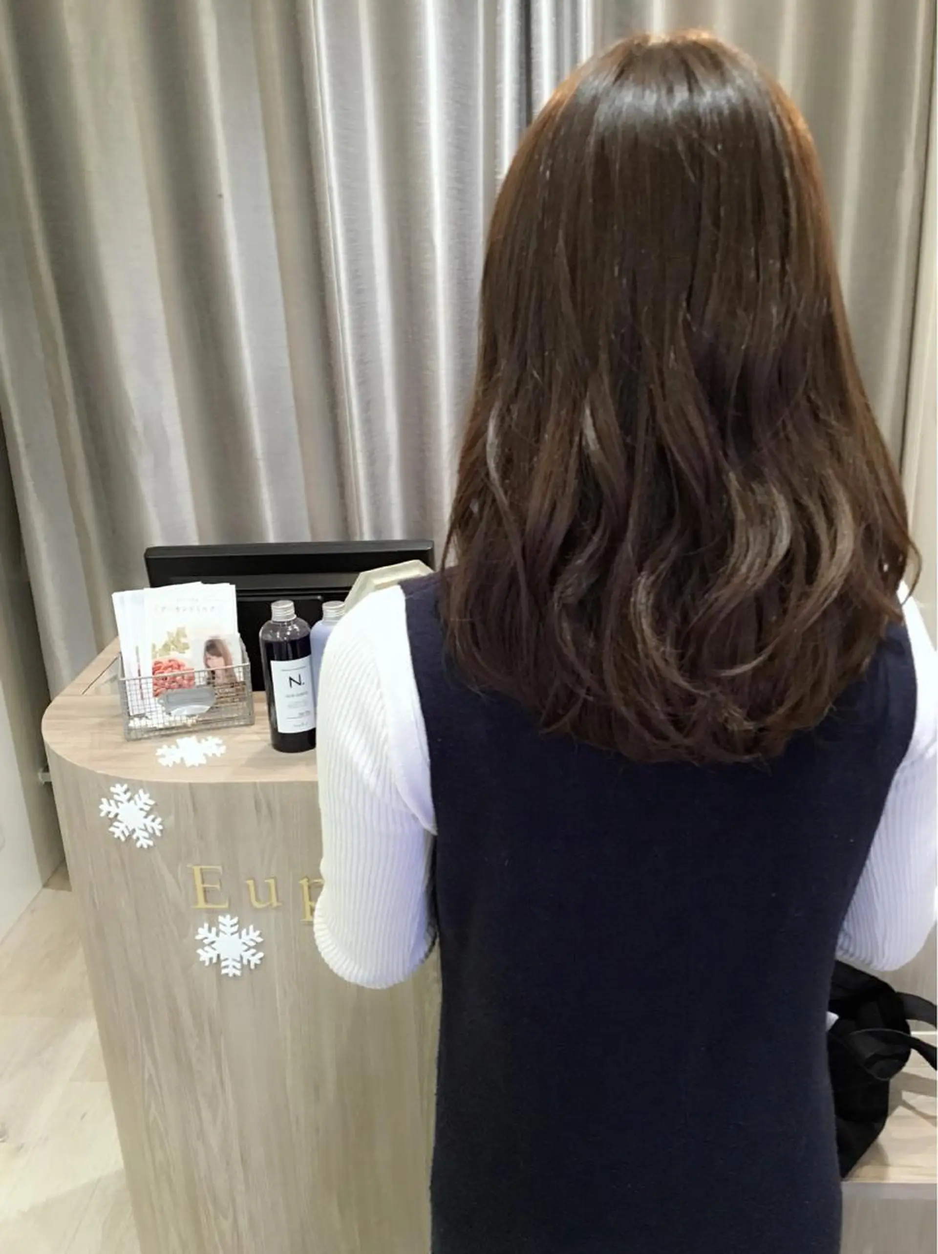 セミロング カラー 透明感カラー グレージュ ハイライトカラー ハイライト カット ヘアカラー トリートメント 髪質改善ｶﾗｰ ｹｱﾌﾞﾘｰﾁ/ﾀﾑのヘアスタイル