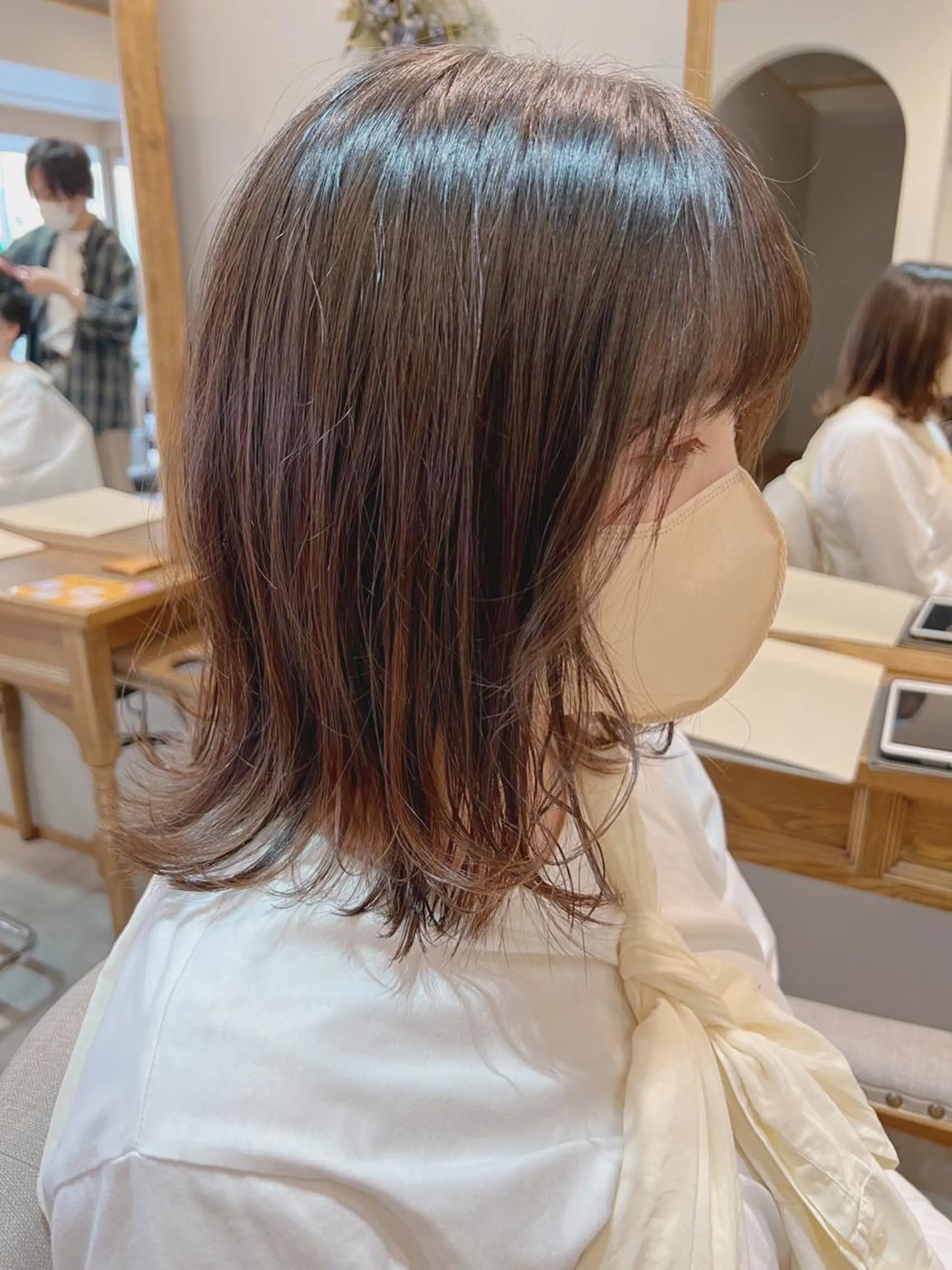 ミディアム ぱつボブ/ ショート/YUKIのヘアスタイル