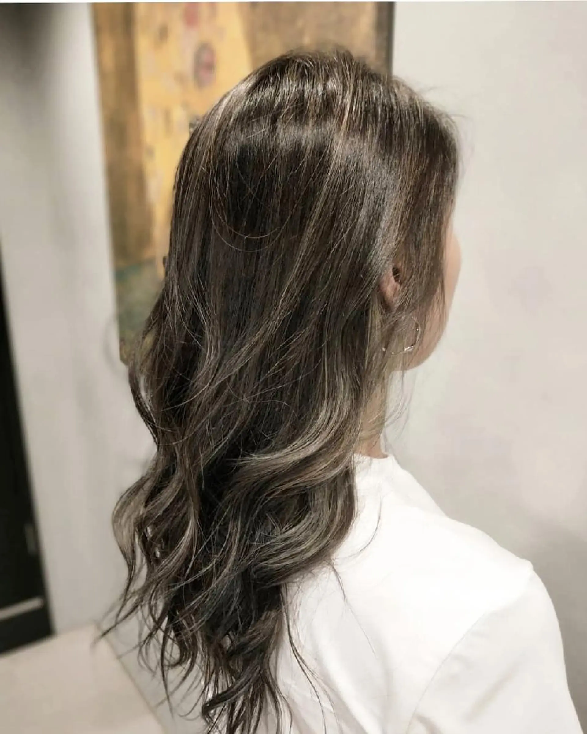 カラー ロング ハイライトカラー ハイライト Blue高槻所属・ハイライト 透明感カラー松本のヘアスタイル