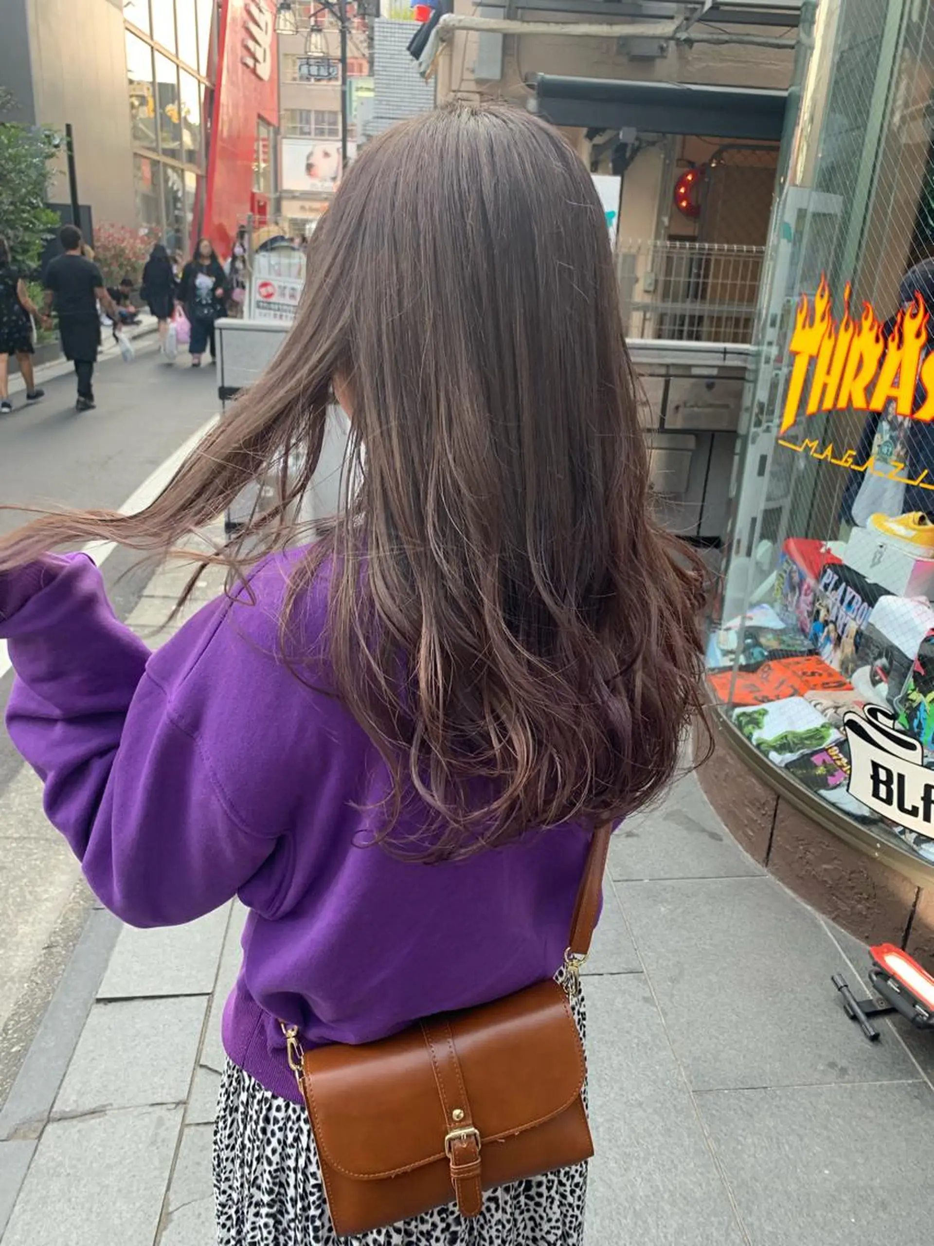 セミロング カラー ピンクベージュ/新潟 万代/高橋桃葉🍑のヘアスタイル