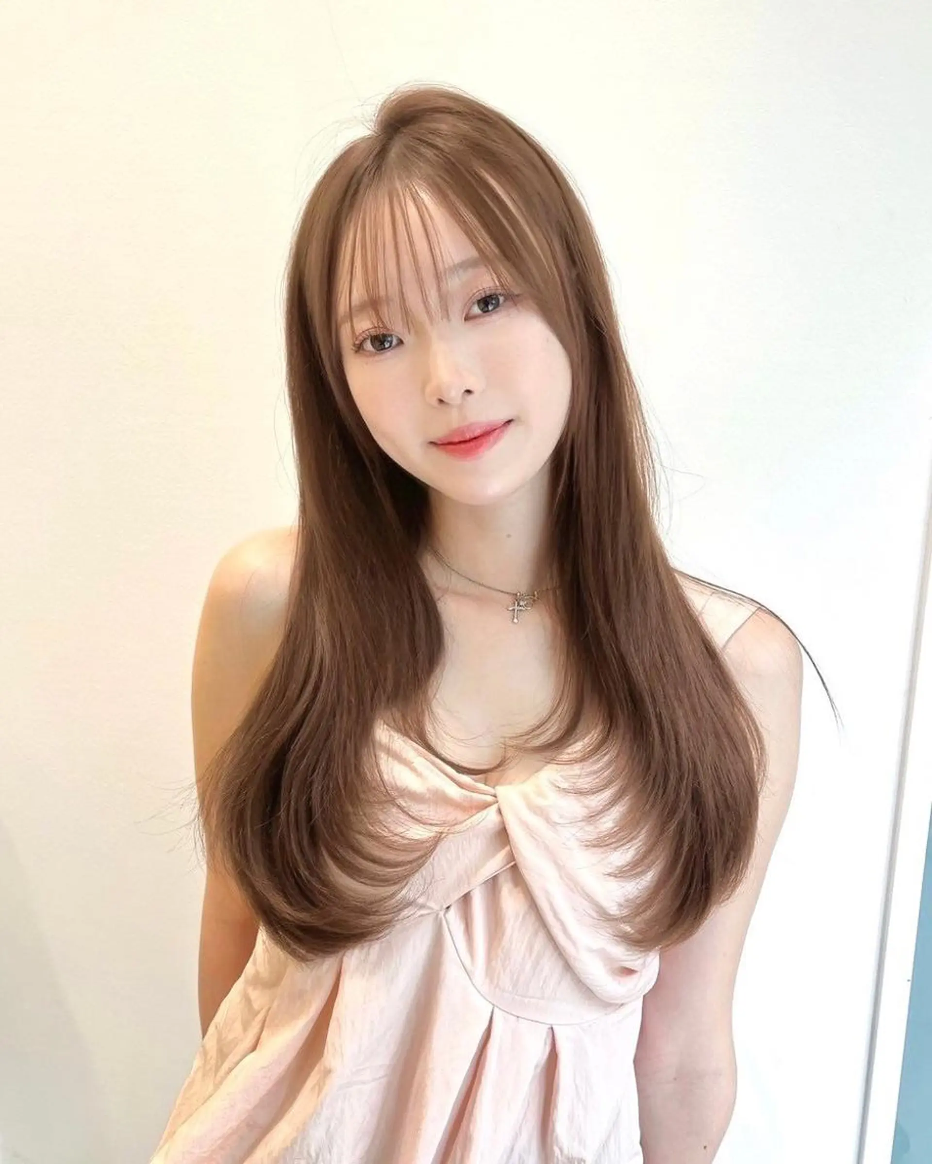 カラー カット トリートメント ヘッドスパ ヘアセット 韓国風ベージュ🤎 赤みなし🌿横浜🤎のヘアスタイル