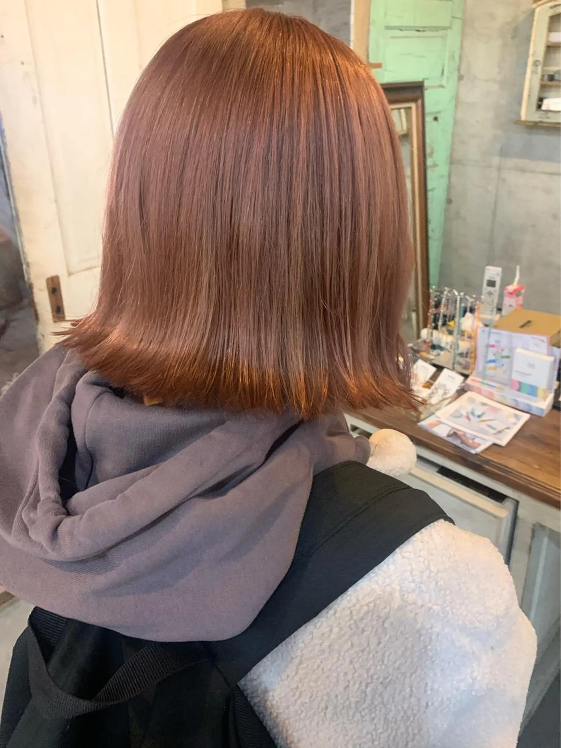 ミディアム カラー ベージュカラー ピンクカラー ピンクベージュ kimika🥑 メンズ/髪質改善のヘアスタイル