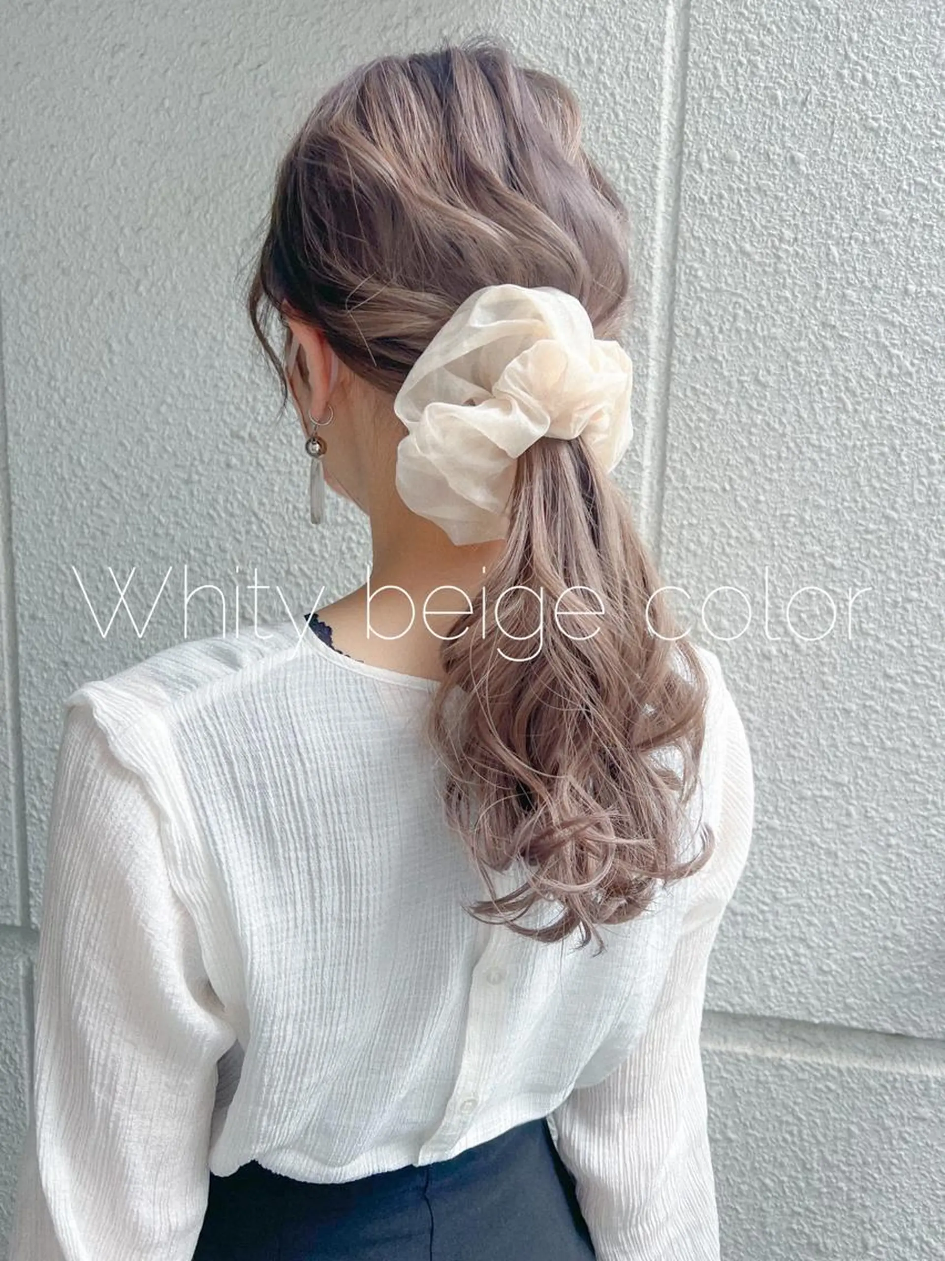 セミロング カラー ヘアアレンジ ブリーチ ヘアカラー カラーパティシエ facce🌼ikoのヘアスタイル