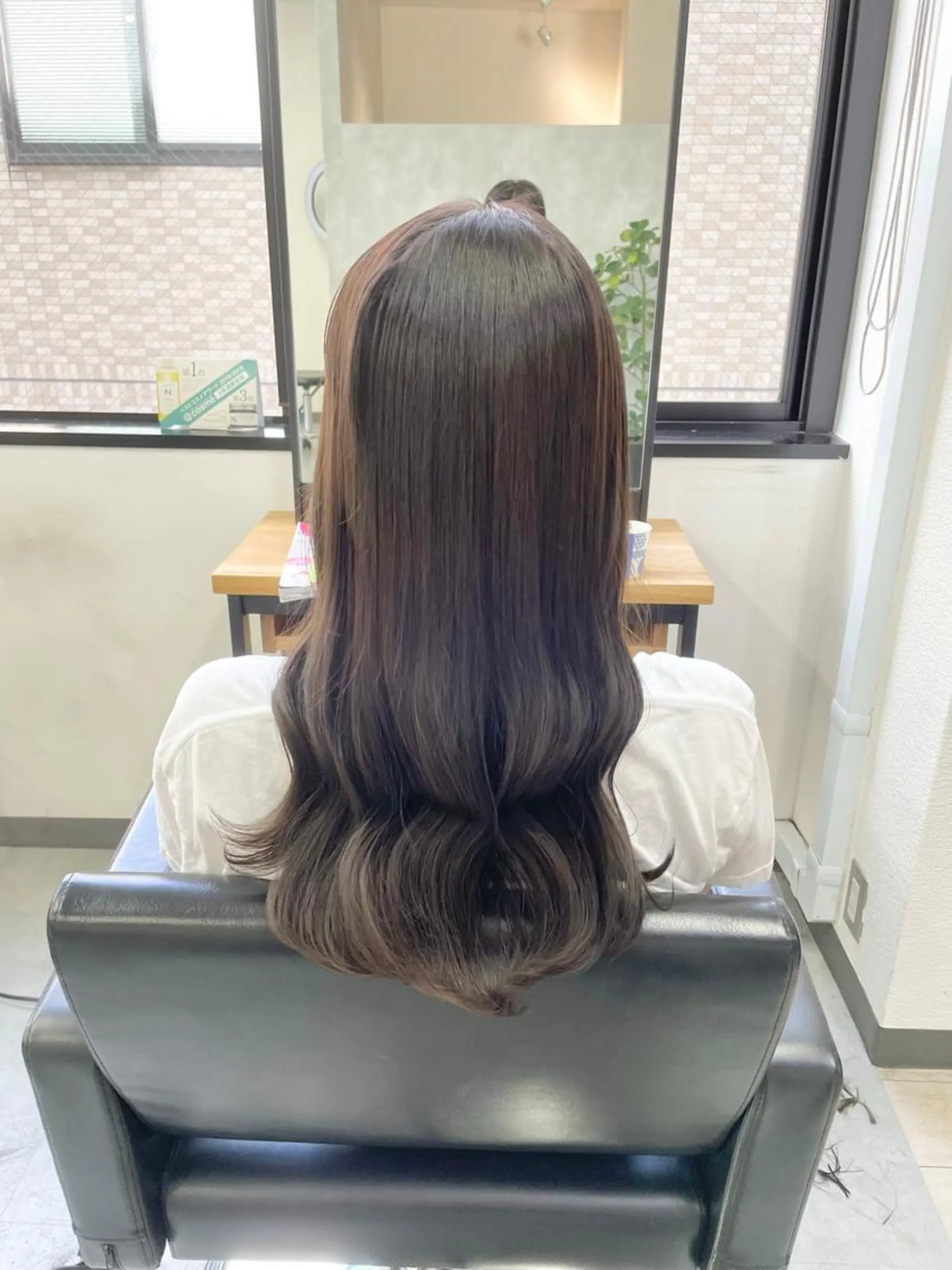 ロング ボブ 顔周りカット ハイライト 髪質改善 韓国風ヘア 新宿/韓国レイヤー/ 髪質改善/佐藤航のヘアスタイル