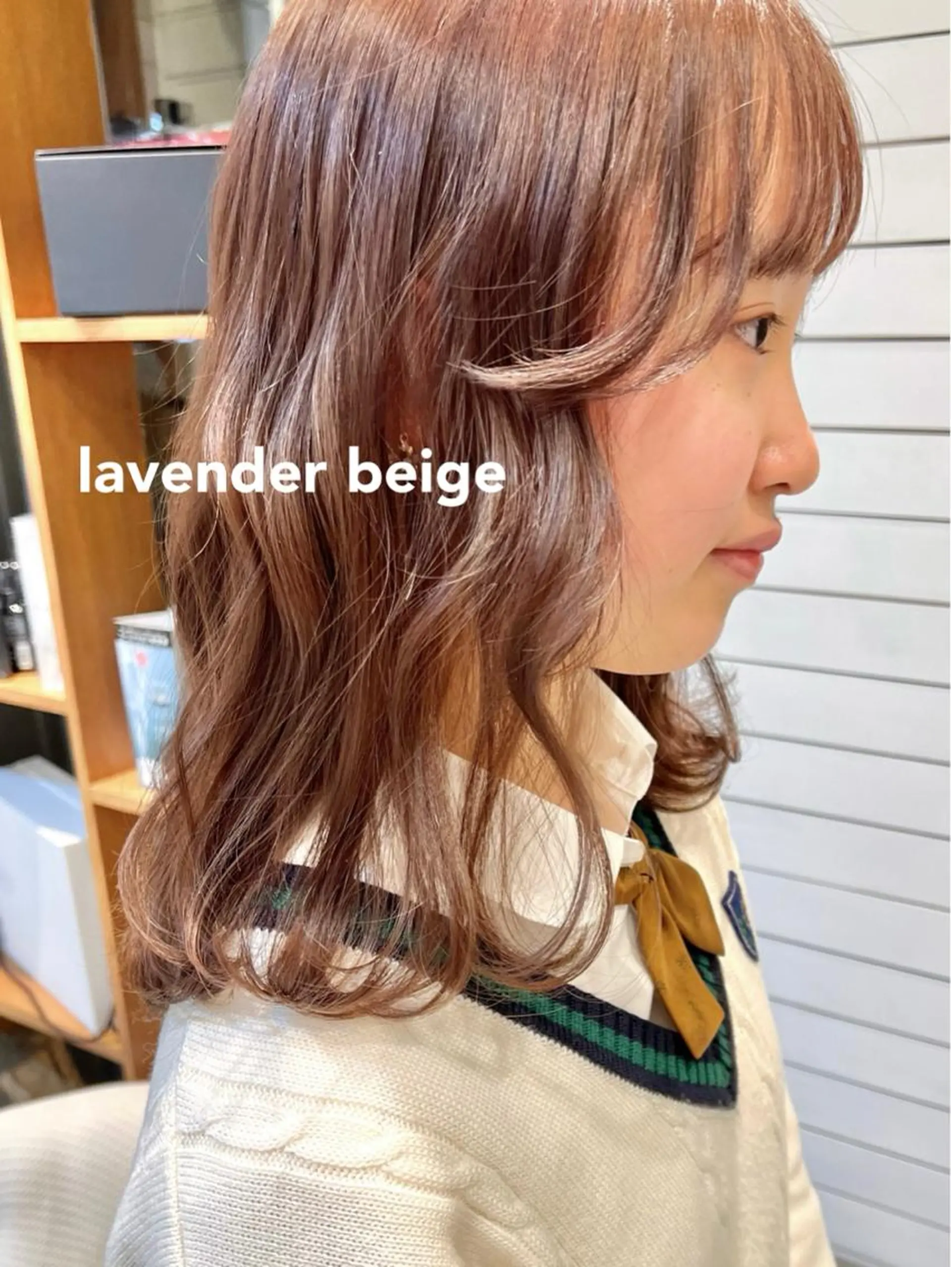 ミディアム カラー ラベンダーカラー 赤み消し/透明感 🪽◝✩ 武者春花のヘアスタイル