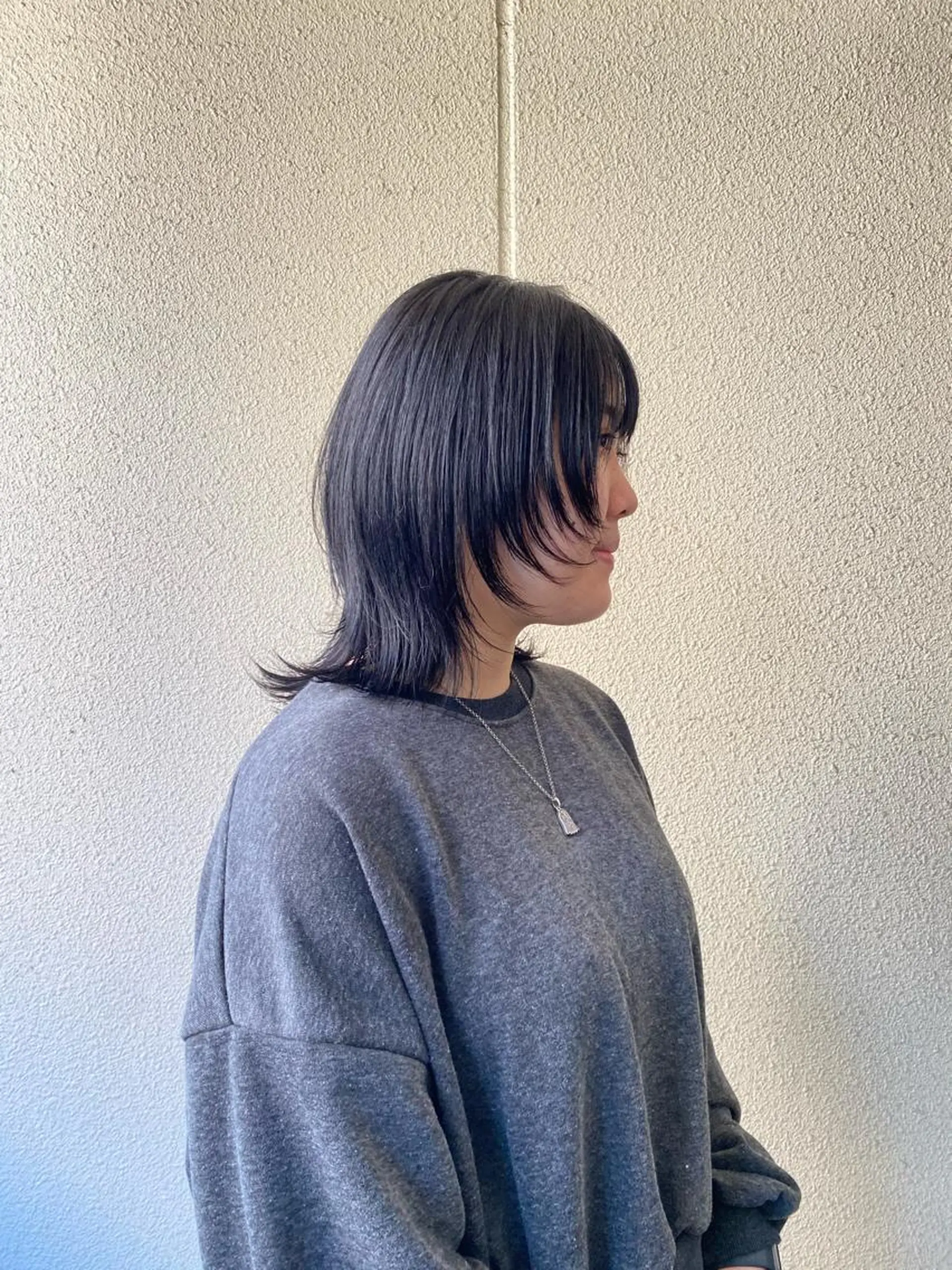 ミディアム カラー ウルフカット ボブ/髪質改善/ レイヤー/池澤慎人のヘアスタイル