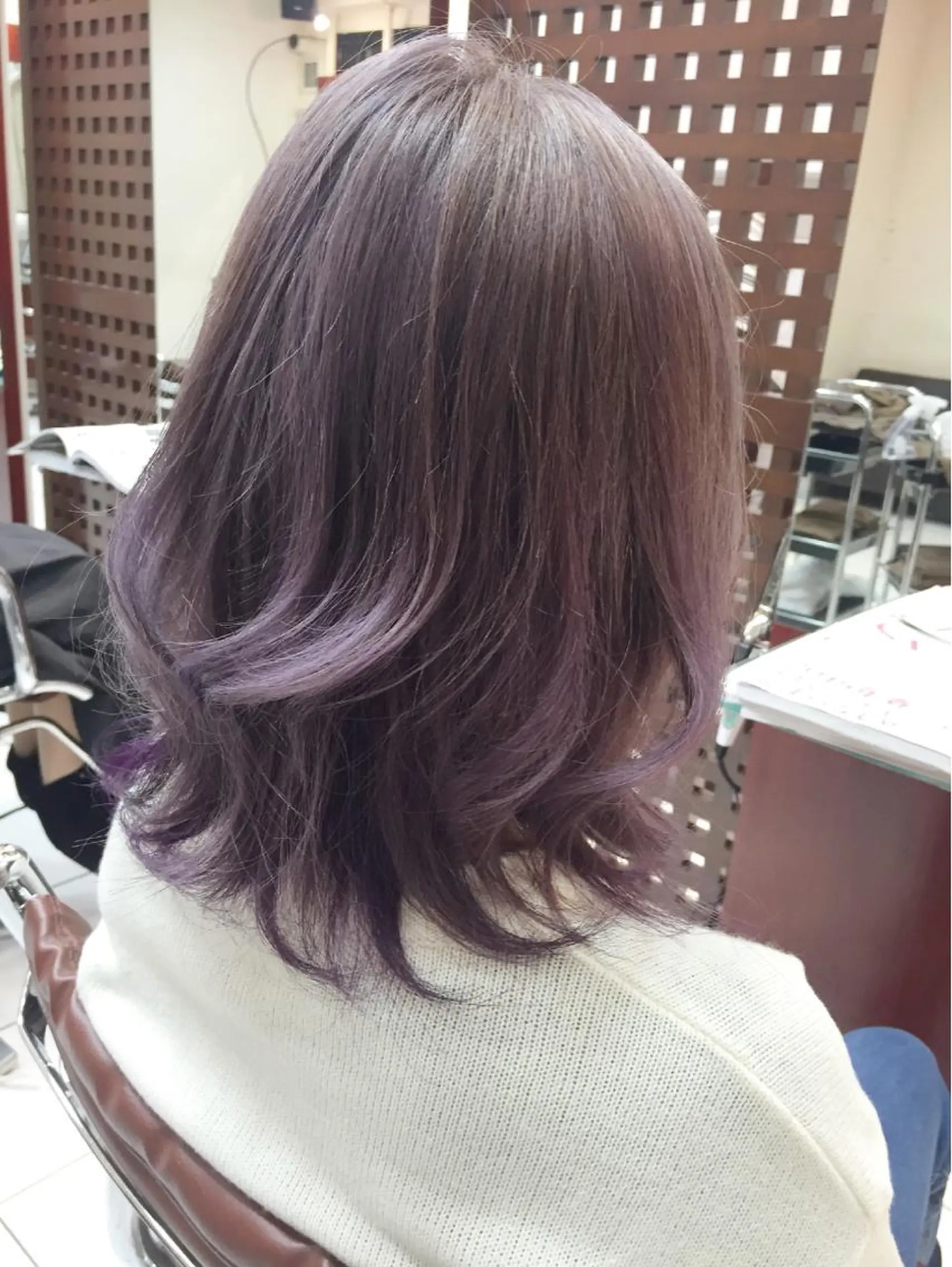 ミディアム カラー ヘアアレンジ モテ髪透明感❤️ デイズヘアカラーのヘアスタイル