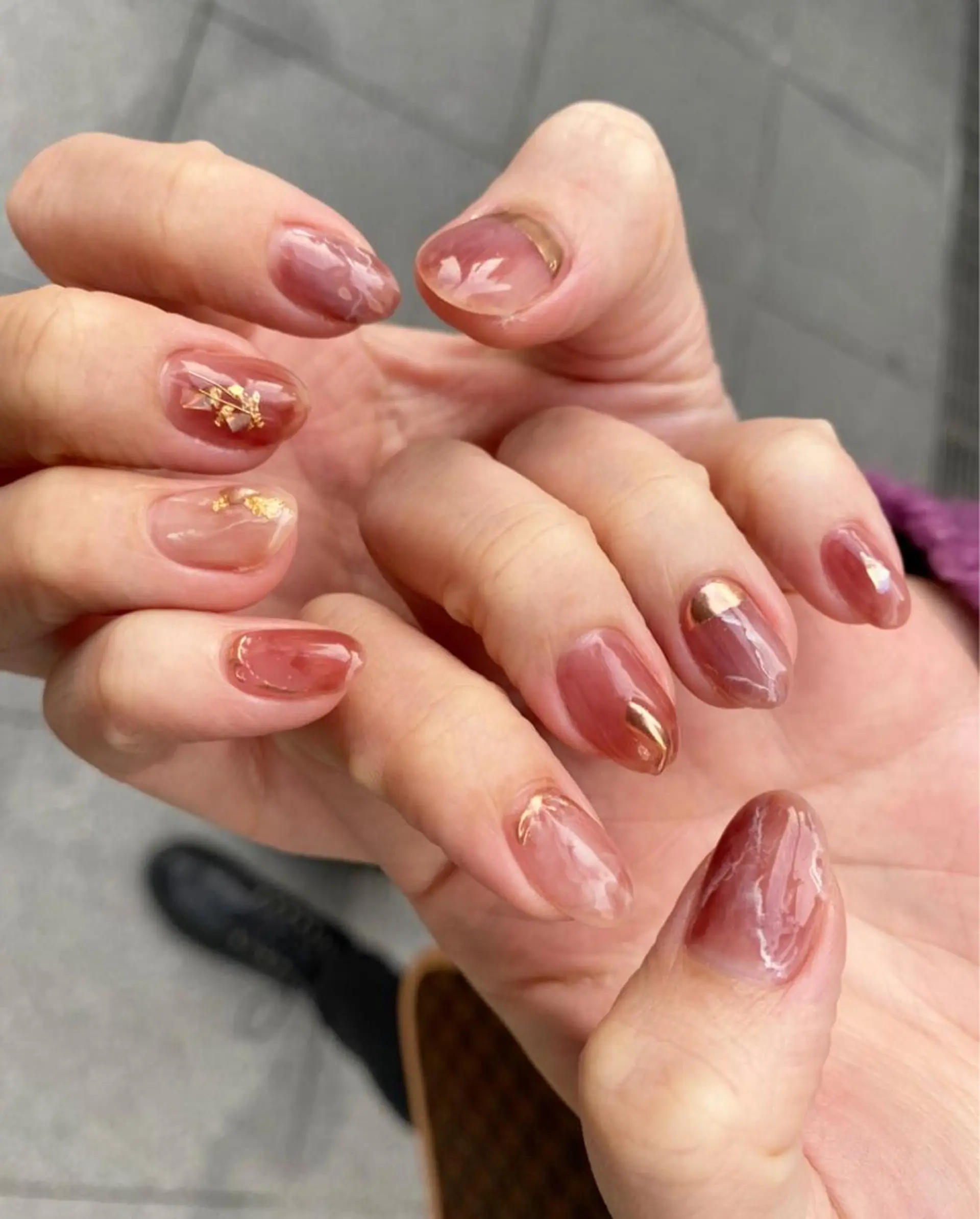 ネイル 氷ネイル・うるうるネイル shimizu yuuのネイルデザイン