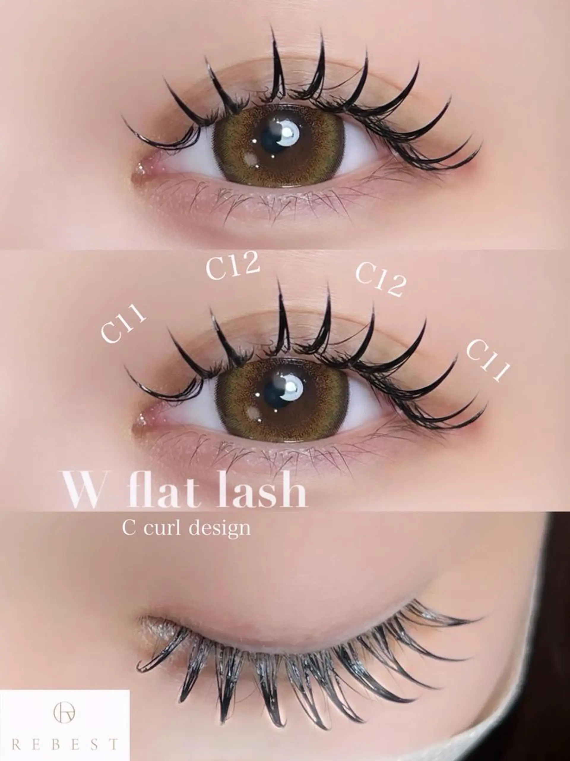 マツエク・マツパ ＲＥＢＥＳＴ ｅｙｅｌａｓｈのマツエク・マツパデザイン