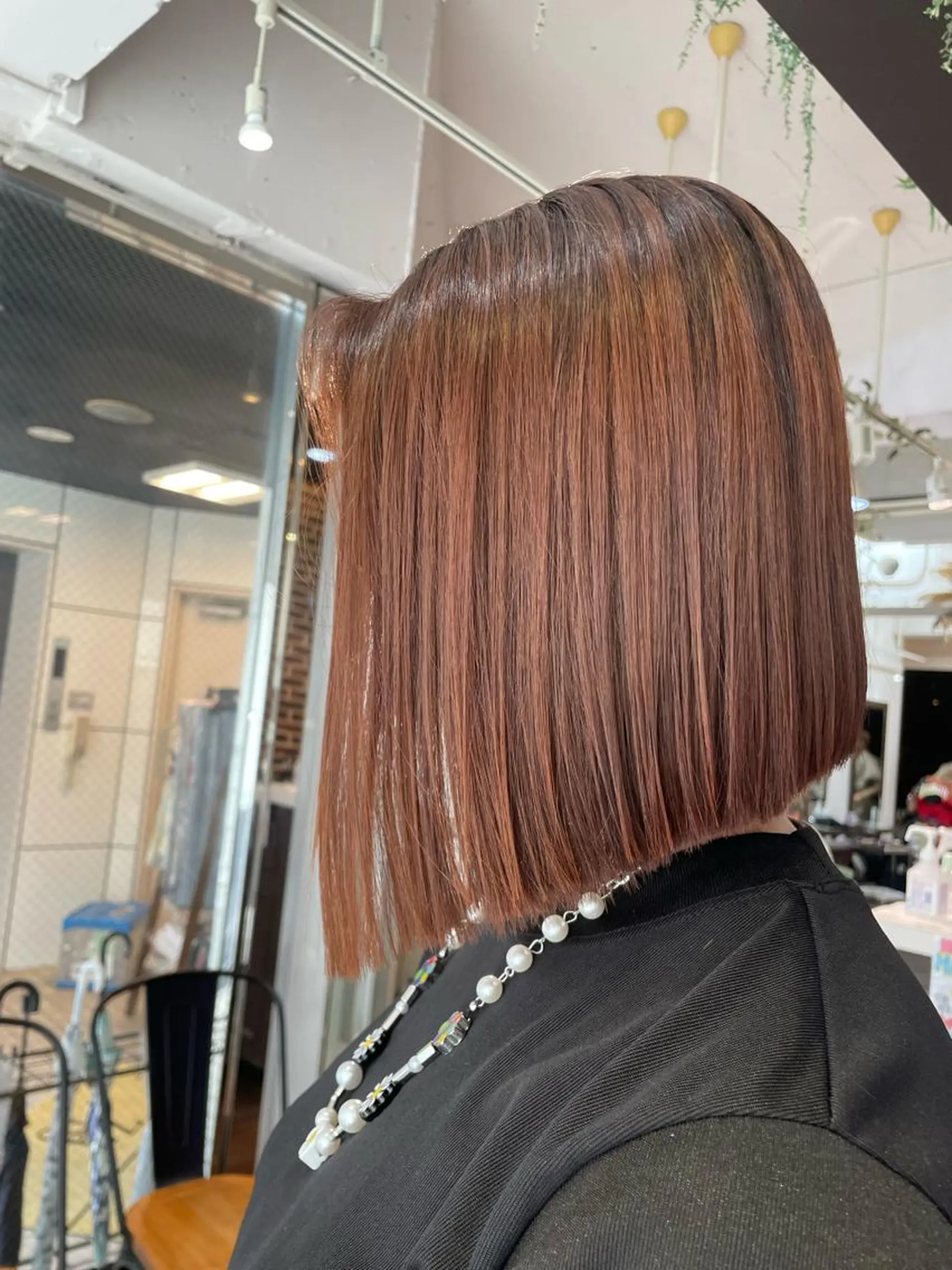 ミディアム カラー ブリーチ ブラウンカラー ブリーチなしカラー オレンジ オレンジブラウン カット ヘアカラー メンズ/艶髪/カラー サクラ🌸のヘアスタイル