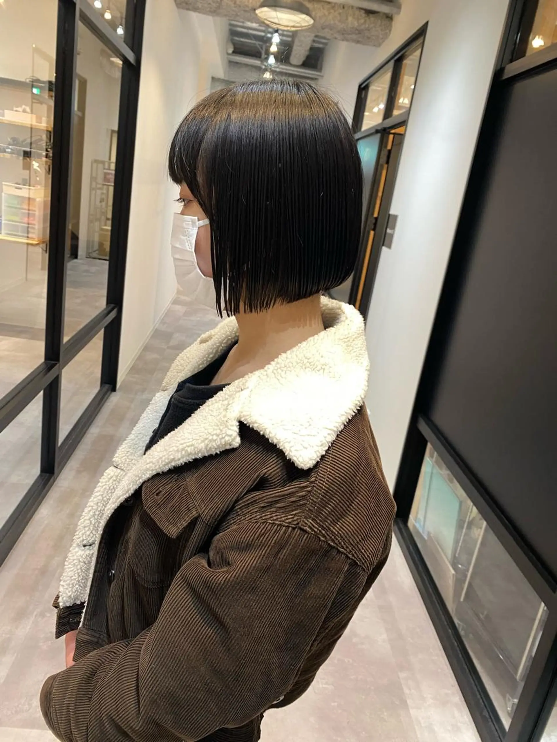 ショート 前下がりボブ ボブ カット トリートメント しおり/パーマ/ newi町田のヘアスタイル