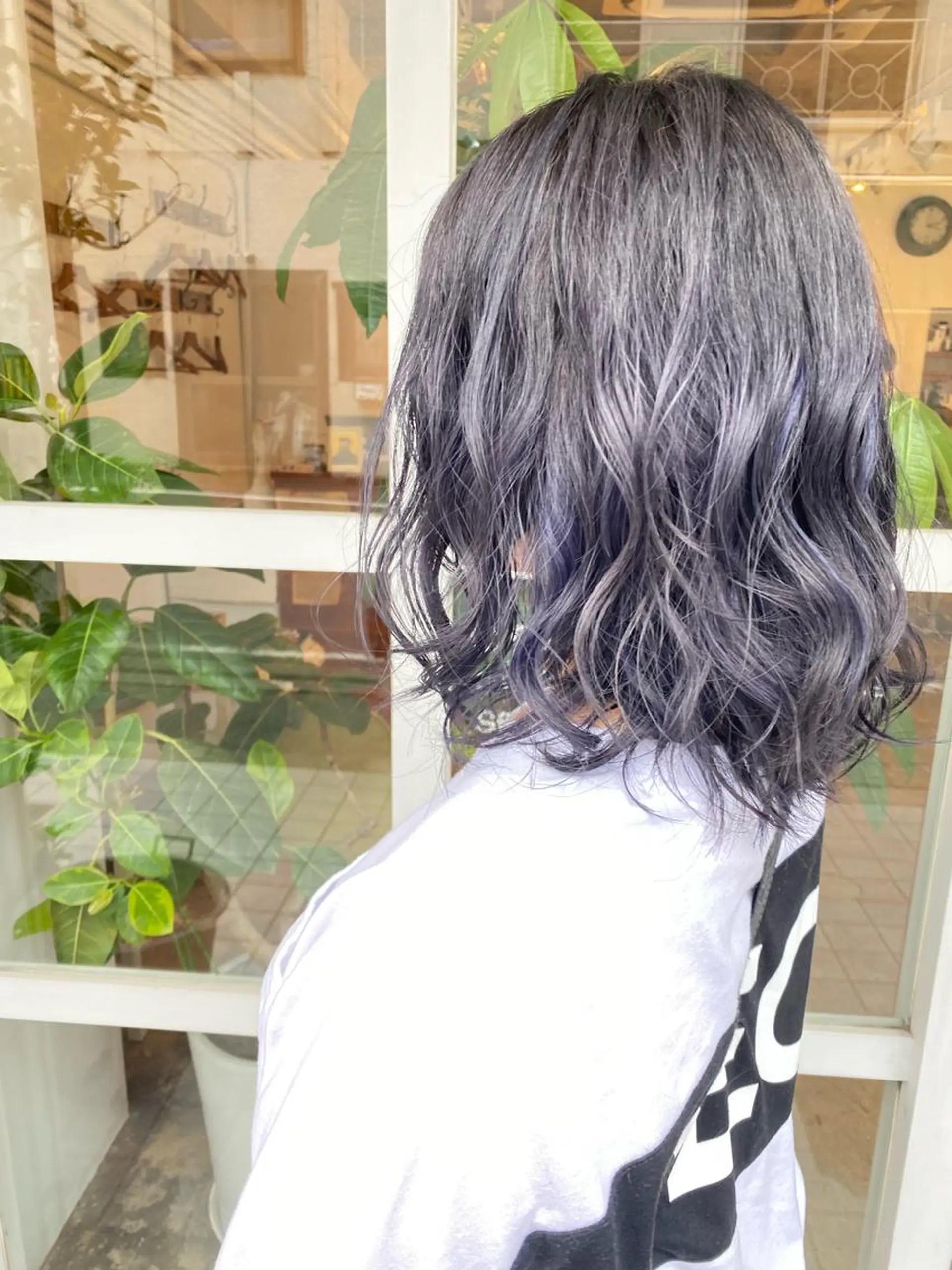 ミディアム カラー ハイライトカラー ハイライト ヘアカラー わかばやし ゆうこのヘアスタイル