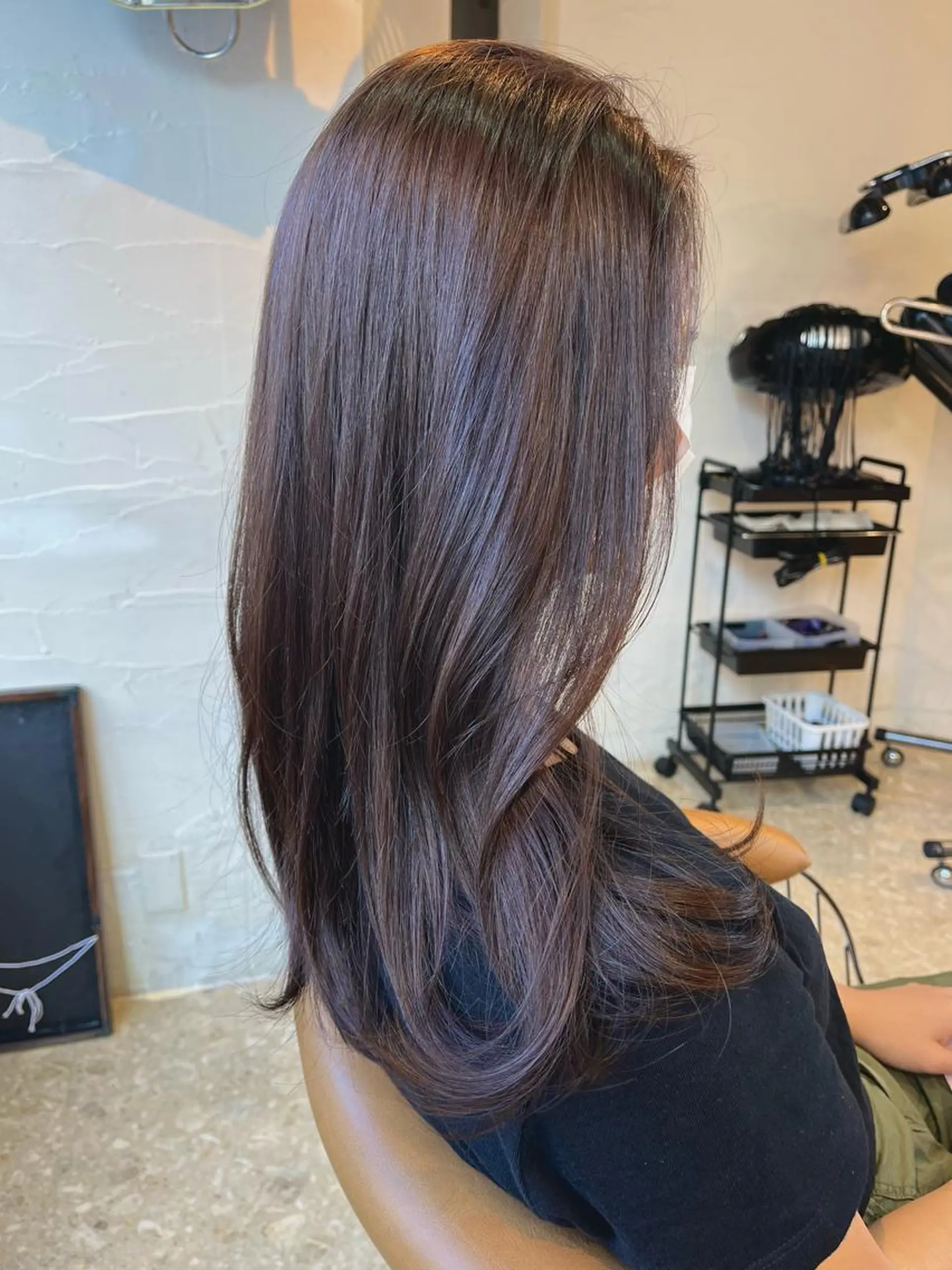 セミロング カラー ヘアカラー うしだ かおるのヘアスタイル