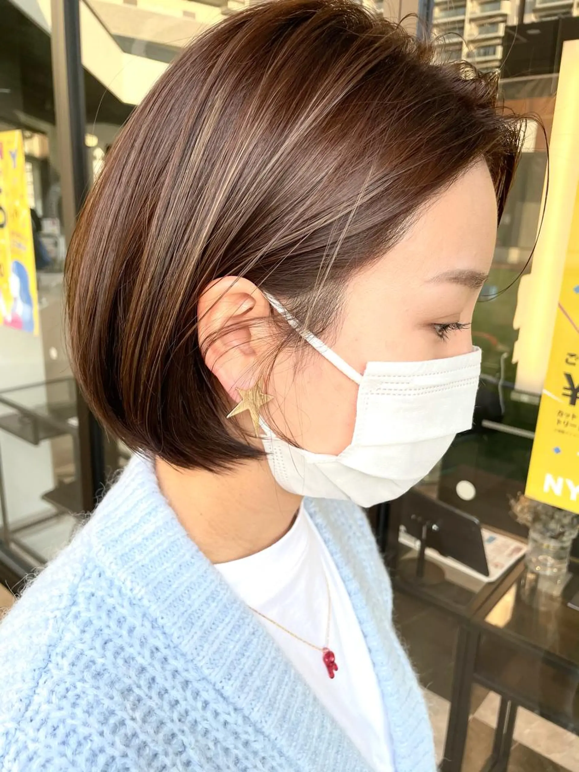 ショート カラー ベージュカラー メンズヘア特化 崎田 成人のヘアスタイル