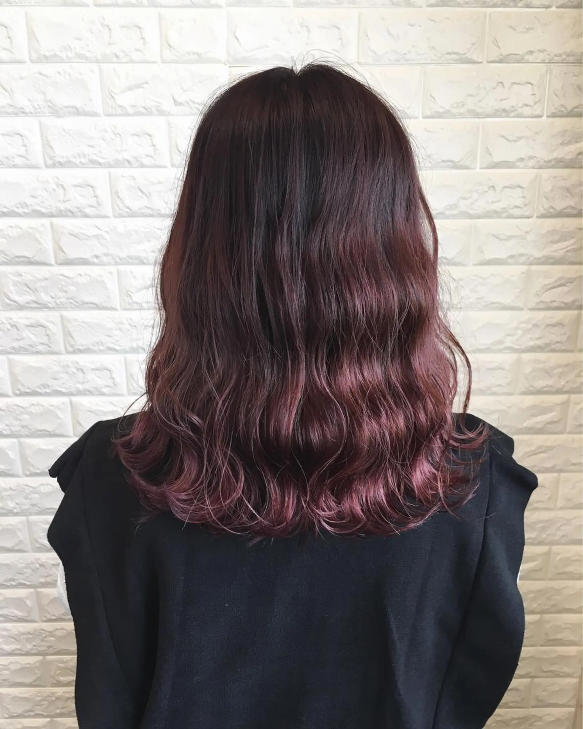 セミロング カラー ヘアアレンジ パープルカラー 🌿‬ ܸAir 透明感🌱西村知佳のヘアスタイル