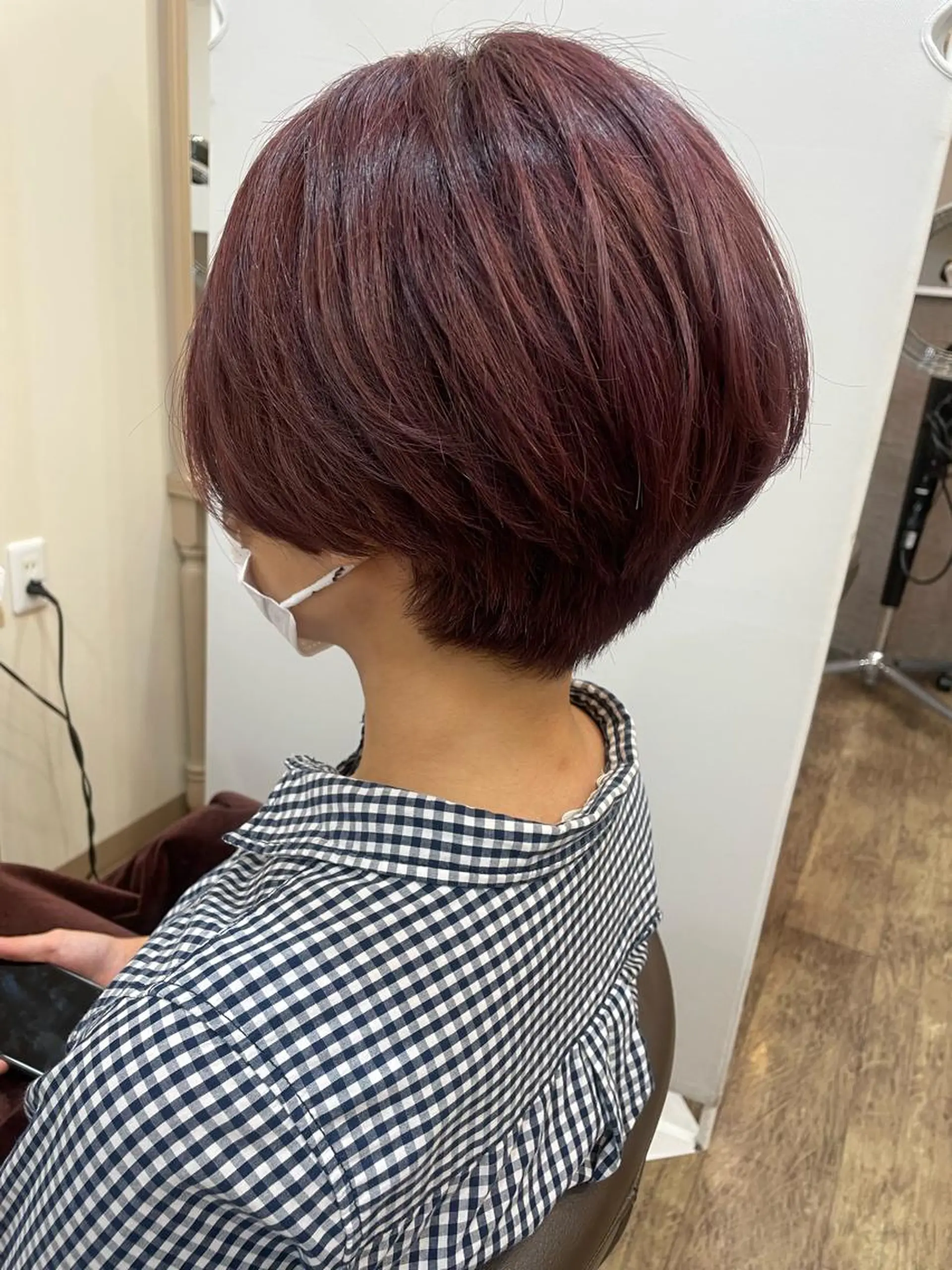ショート レッドブラウン ショートヘア ヘアカラー sawa tamaeのヘアスタイル