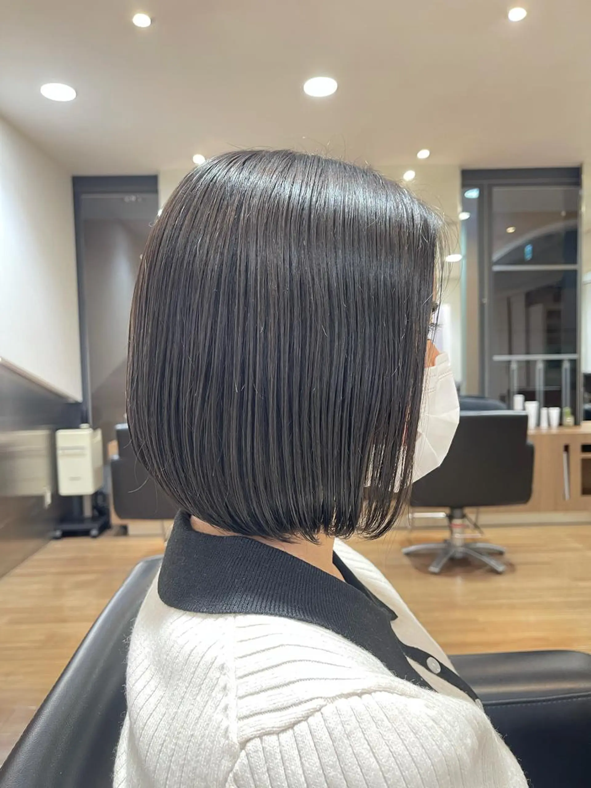 ミディアム カラー ダークグレー ダークグレージュ グレージュ ボブ ヘアカラー トリートメント ヘアセット 提案型カウンセリング が大好評✨鈴木瑛也のヘアスタイル