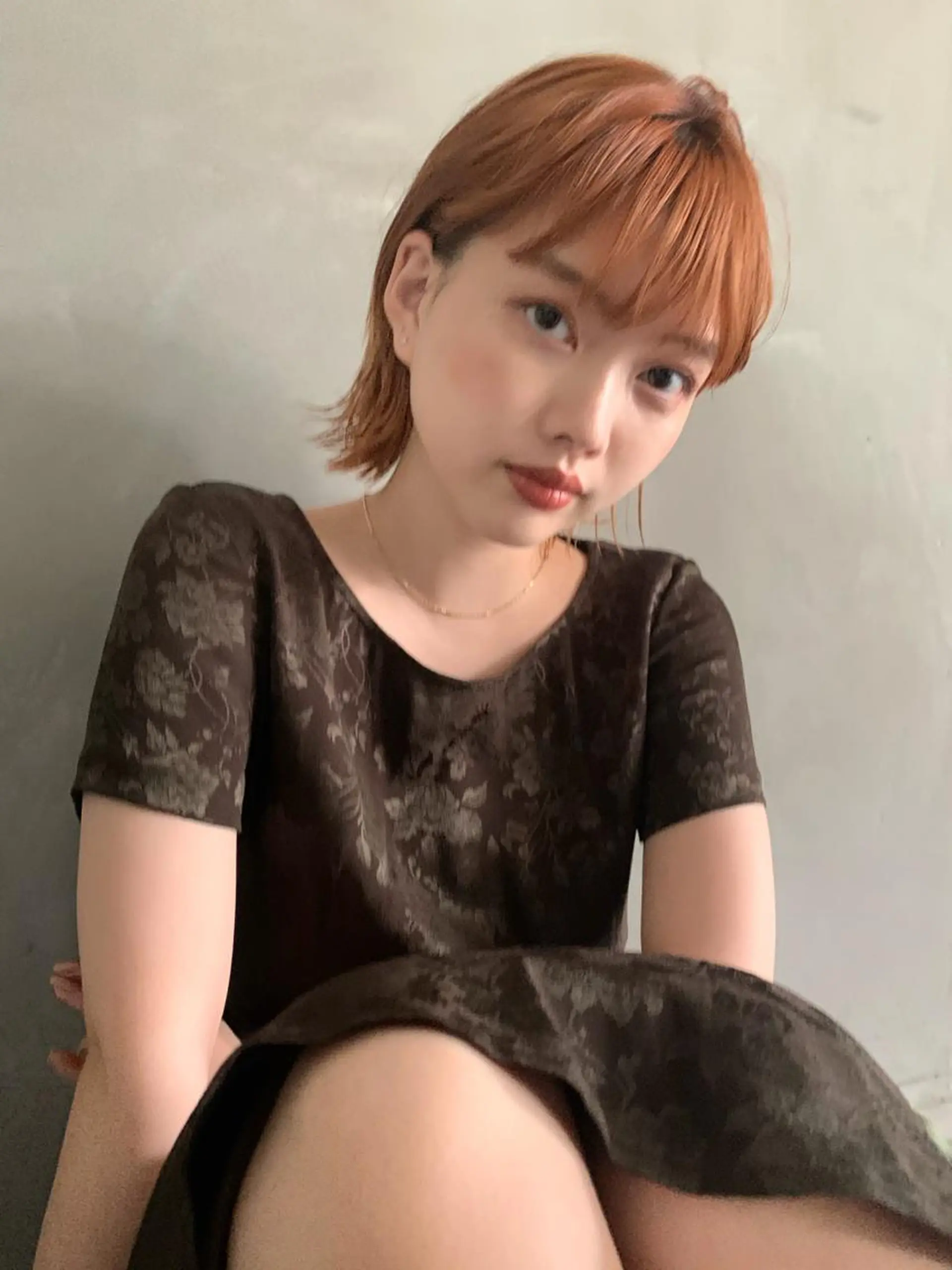 ショート カラー ブリーチ オレンジ ボブ sakoda shunkiのヘアスタイル