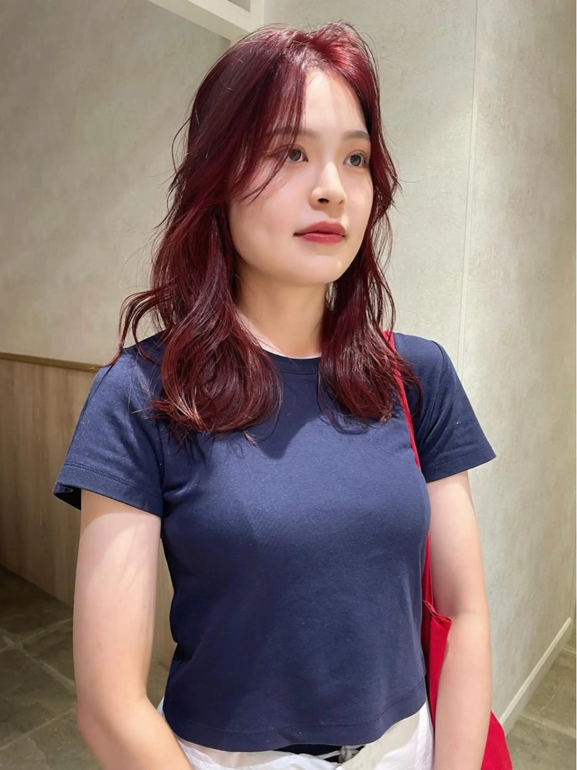 セミロング カラー ブリーチ ダブルカラー ブリーチなしカラー ヘアカラー トリートメント haru/レイヤー/ ウルフのヘアスタイル